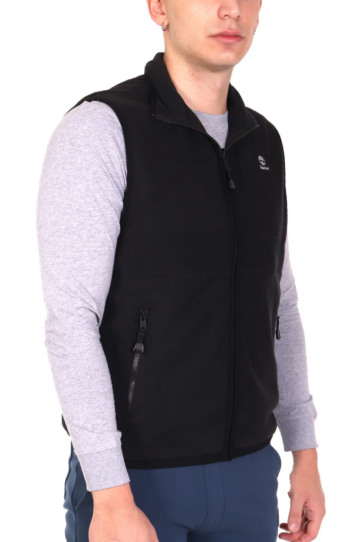 TIMBERLAND FLEECE ΑΜΑΝΙΚΟ POLAR VEST ΜΑΥΡΟ