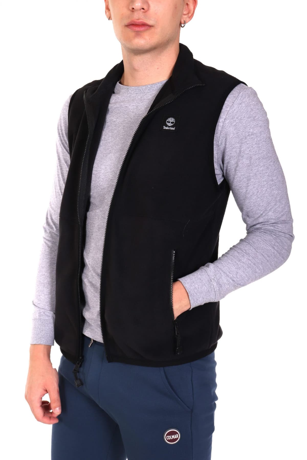 TIMBERLAND FLEECE ΑΜΑΝΙΚΟ POLAR VEST ΜΑΥΡΟ