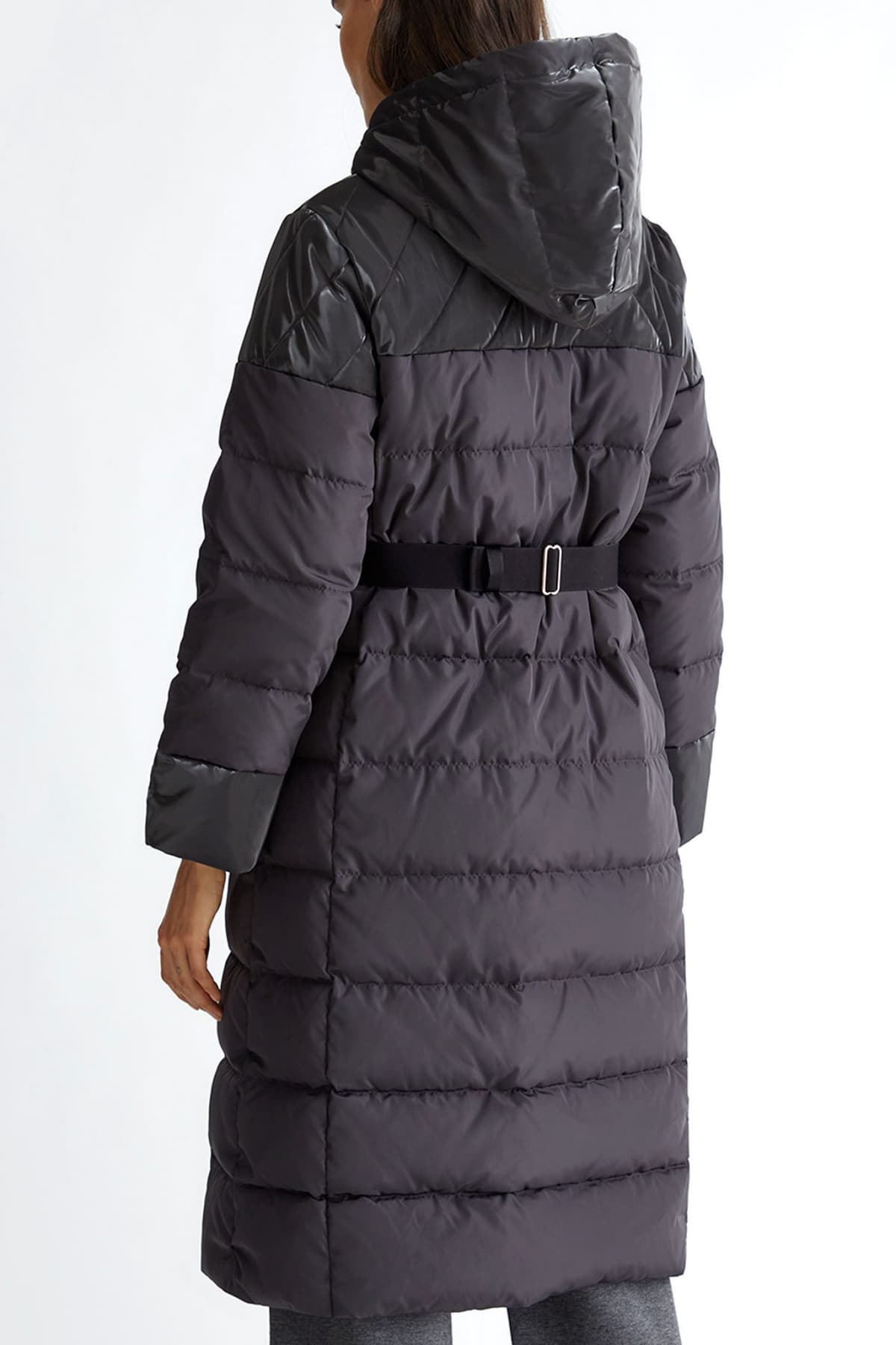 LIU-JO ΜΠΟΥΦΑΝ ΦΟΥΣΚΩΤΟ ΤΣΕΠΕΣ ΚΟΥΚΟΥΛΑ ΖΩΝΗ ΕΝΣΩΜΑΤΩΜΕΝΗ ΣΚΟΥΡΟ ΓΚΡΙ