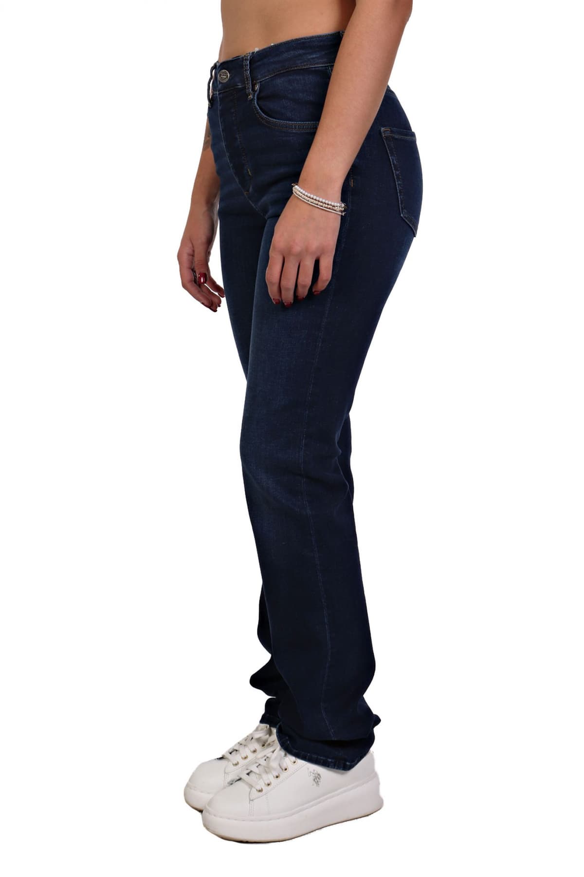 LIU JO ΠΑΝΤΕΛΟΝΙ JEANS ΠΕΝΤΑΤΣΕΠΟ STRAIGHT ΣΚΟΥΡΟ ΜΠΛΕ