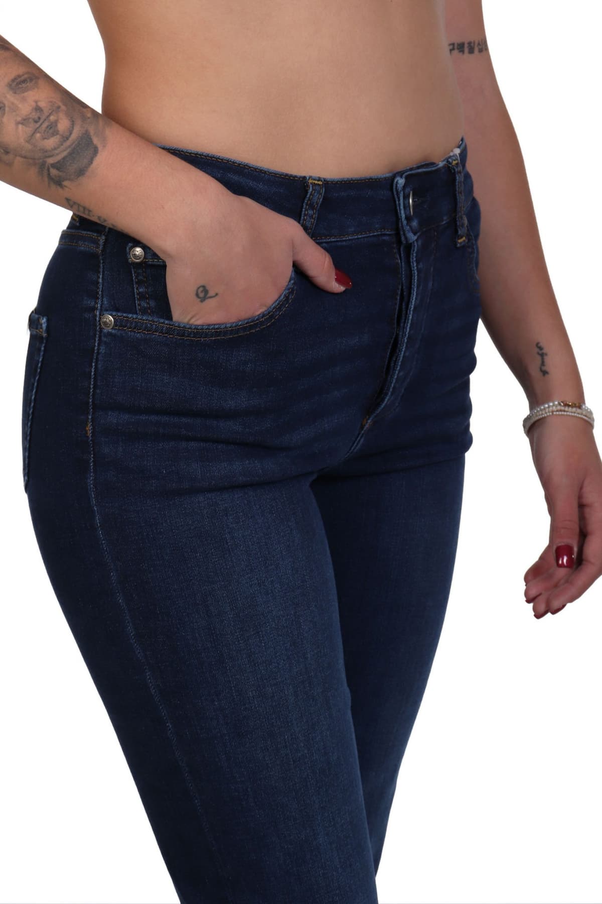 LIU JO ΠΑΝΤΕΛΟΝΙ JEANS ΠΕΝΤΑΤΣΕΠΟ STRAIGHT ΣΚΟΥΡΟ ΜΠΛΕ