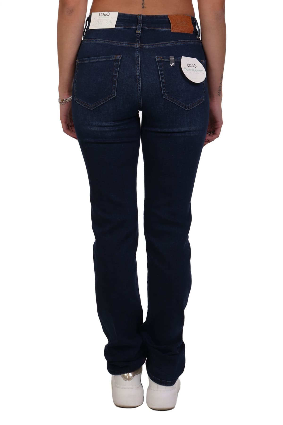 LIU JO ΠΑΝΤΕΛΟΝΙ JEANS ΠΕΝΤΑΤΣΕΠΟ STRAIGHT ΣΚΟΥΡΟ ΜΠΛΕ