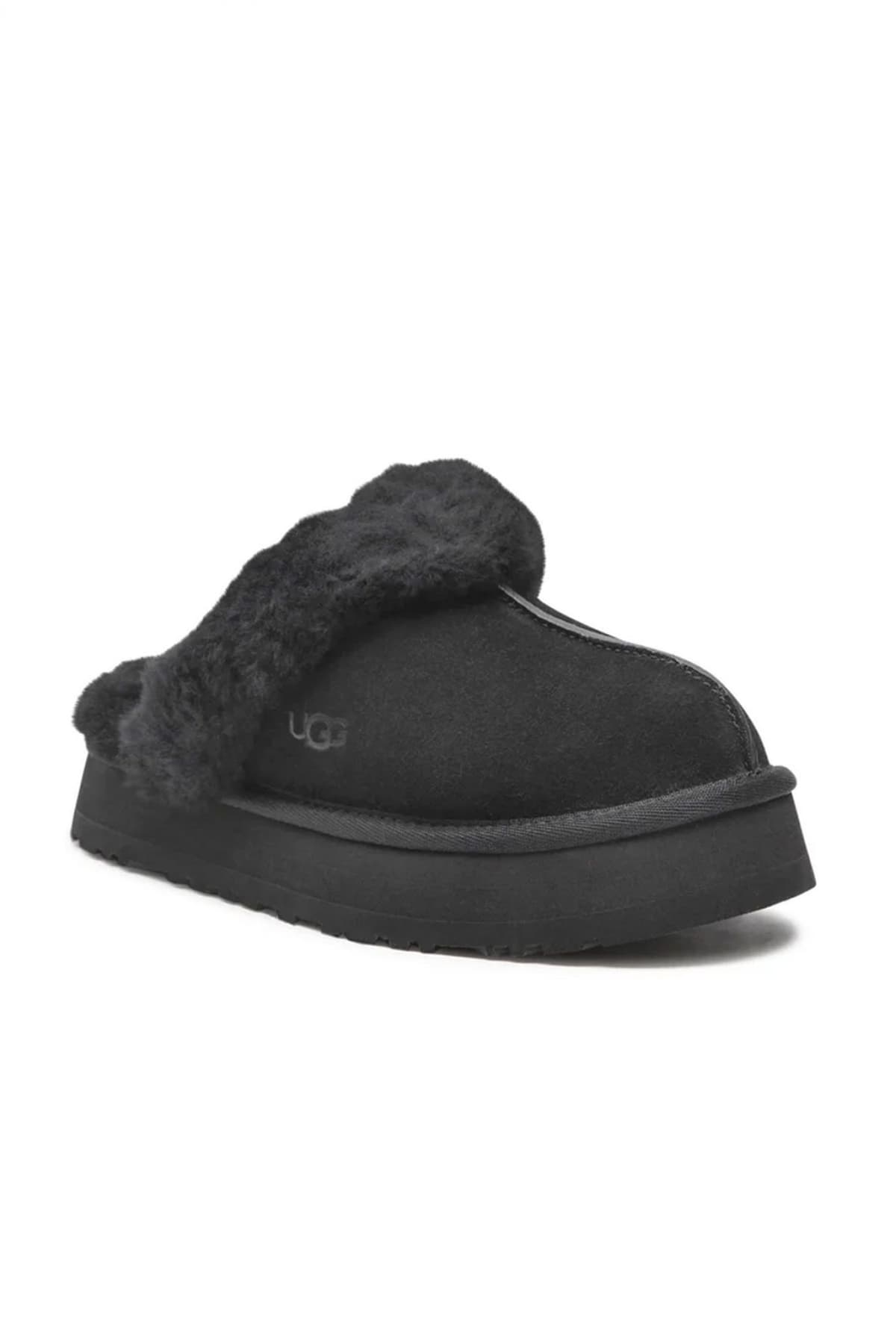 UGG ΠΑΠΟΥΤΣΙΑ ΠΑΝΤΟΦΛΕΣ W DISQUETTE PRINT LOGO ΜΑΥΡΟ