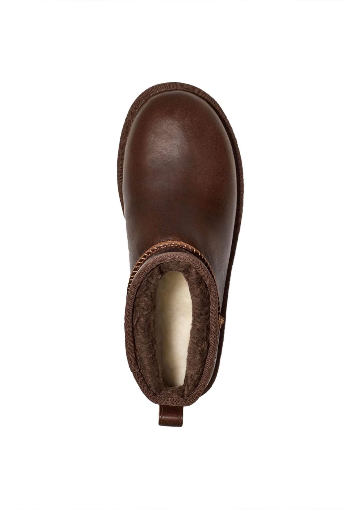 UGG ΠΑΠΟΥΤΣΙΑ ΜΠΟΤΑΚΙA CLASSIC ULTRA MINI LTHR REGEN LOGO KAΦΕ ΣΚΟΥΡΟ