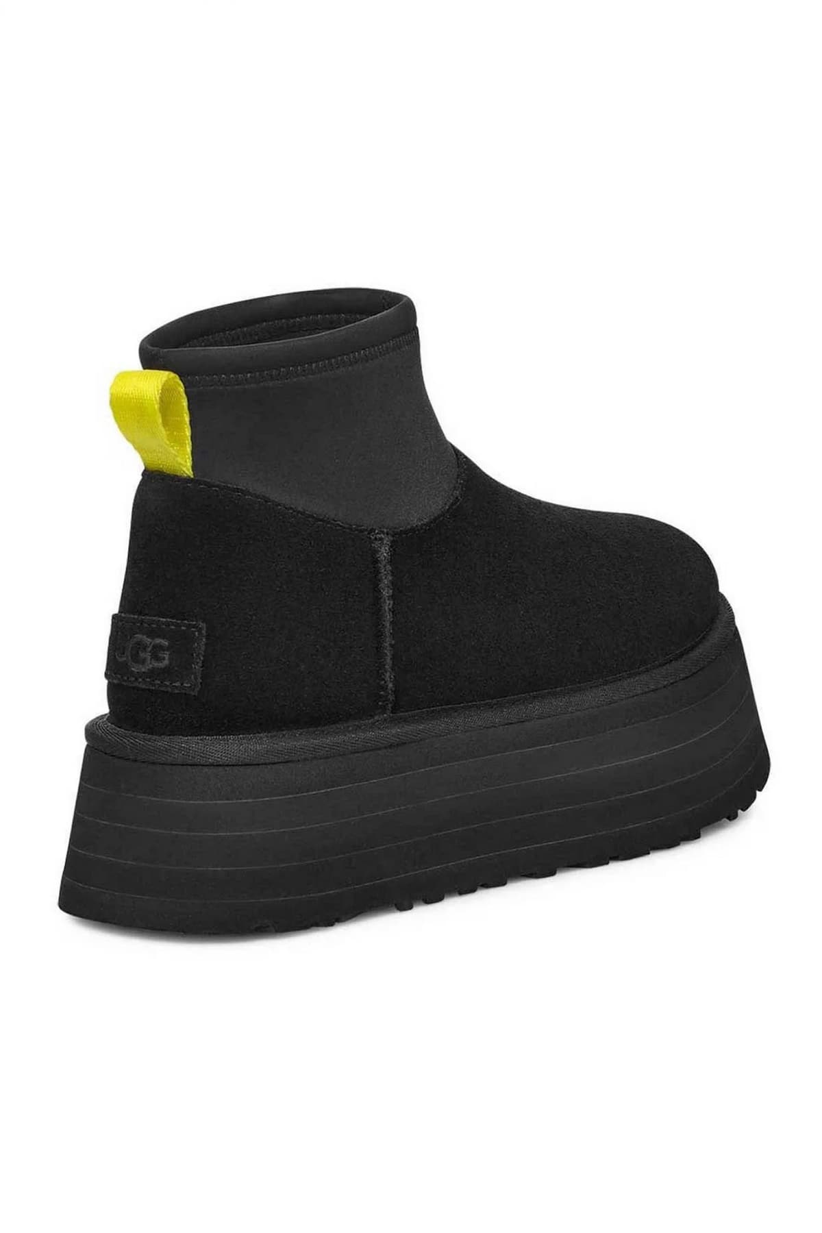 UGG ΠΑΠΟΥΤΣΙΑ ΜΠΟΤΑΚΙΑ W CLASSIC MINI DIPPER LOGO ΜΑΥΡΟ