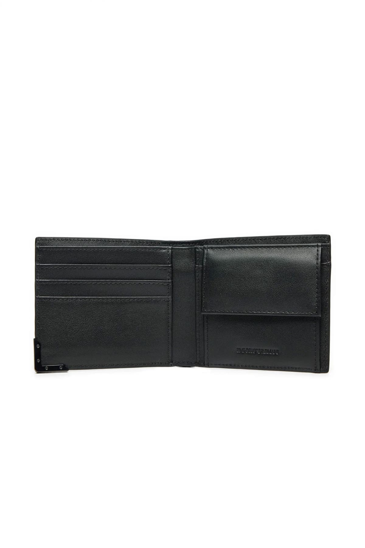 EMPORIO ARMANI ΠΟΡΤΟΦΟΛΙ ΜΙΚΡΟΡΣΧΕΔΙΟ ΜΑΥΡΟ