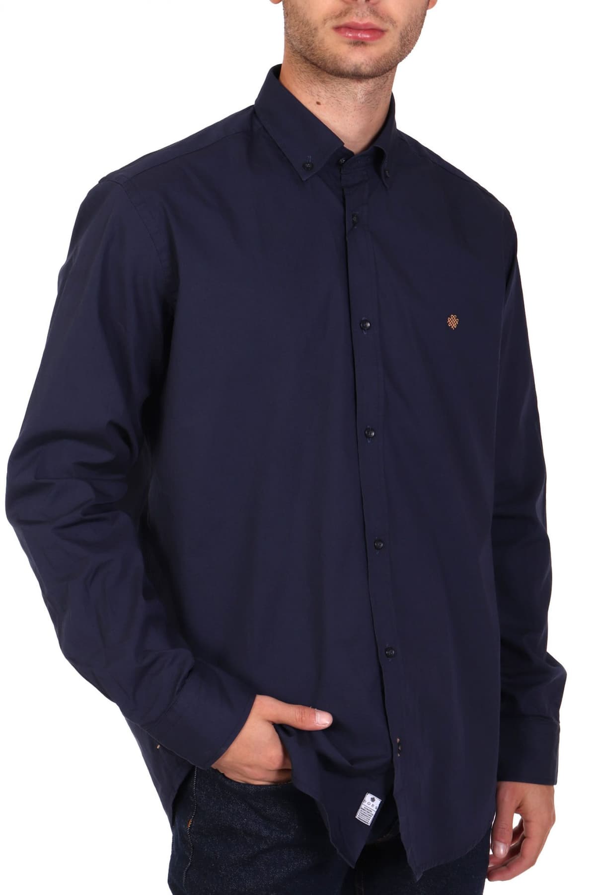 DORS ΠΟΥΚΑΜΙΣΟ BUTTON DOWN LOGO ΜΠΛΕ