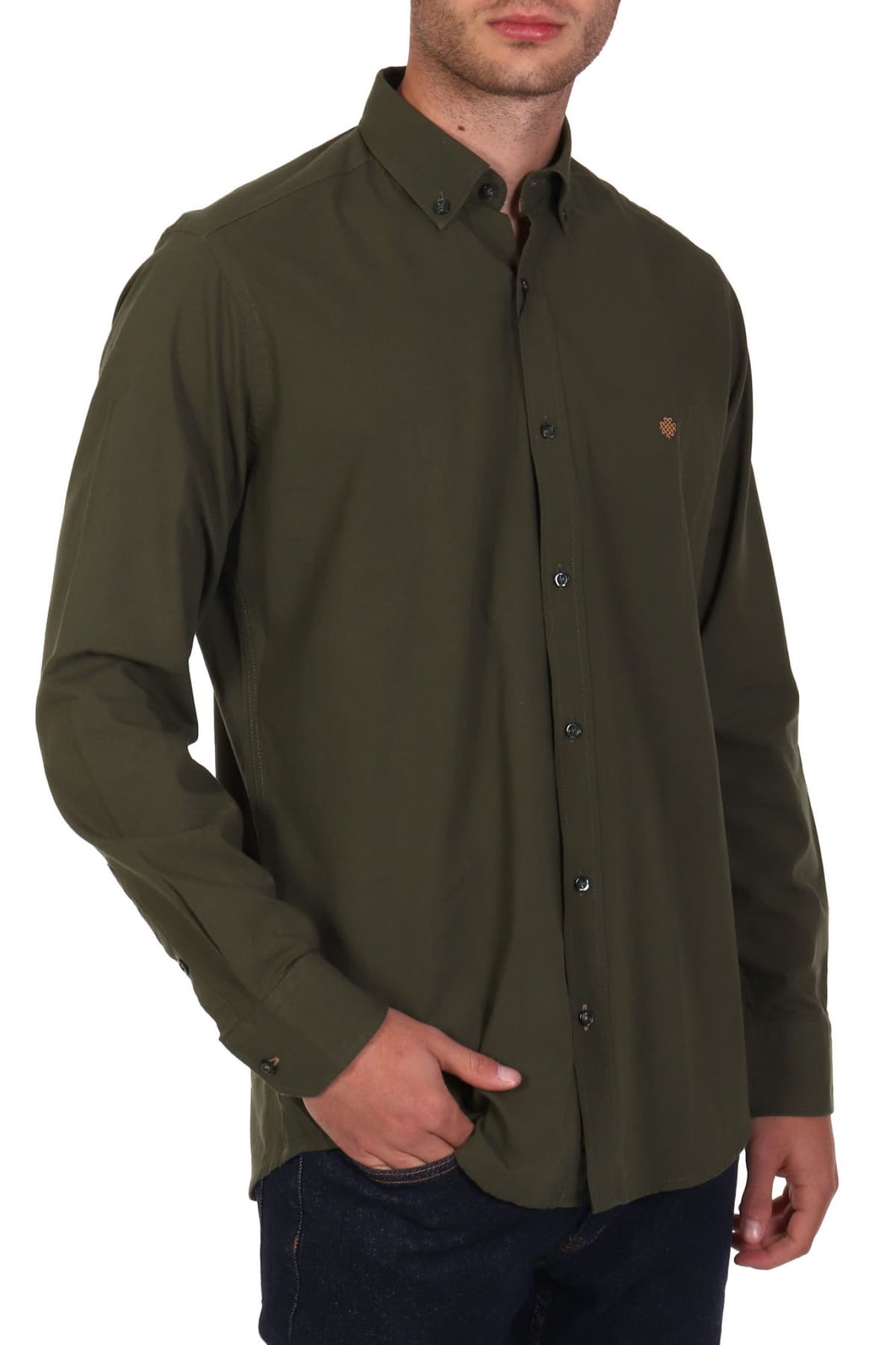 DORS ΠΟΥΚΑΜΙΣΟ BUTTON DOWN LOGO ΛΑΔΙ