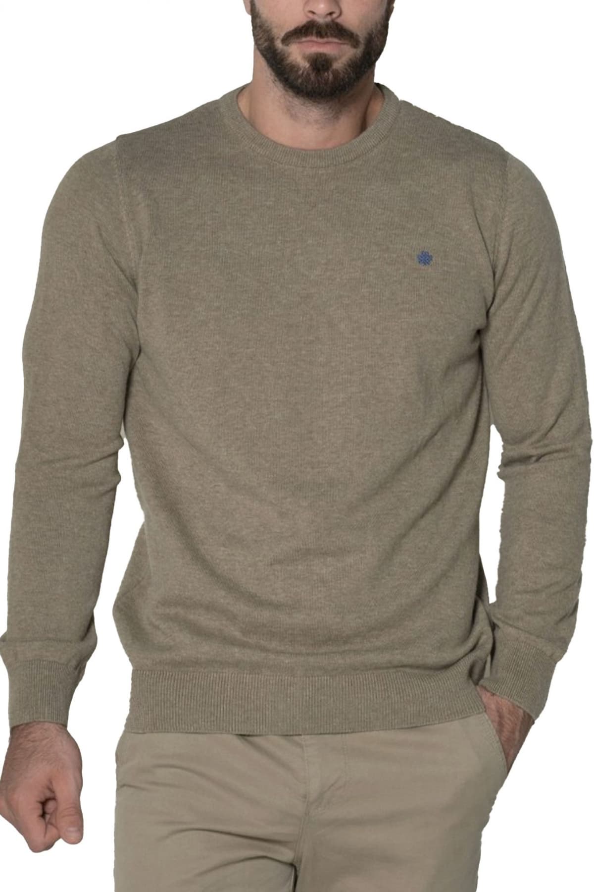 DORS ΠΛΕΚΤΟ CREWNECK LOGO ΜΠΕΖ