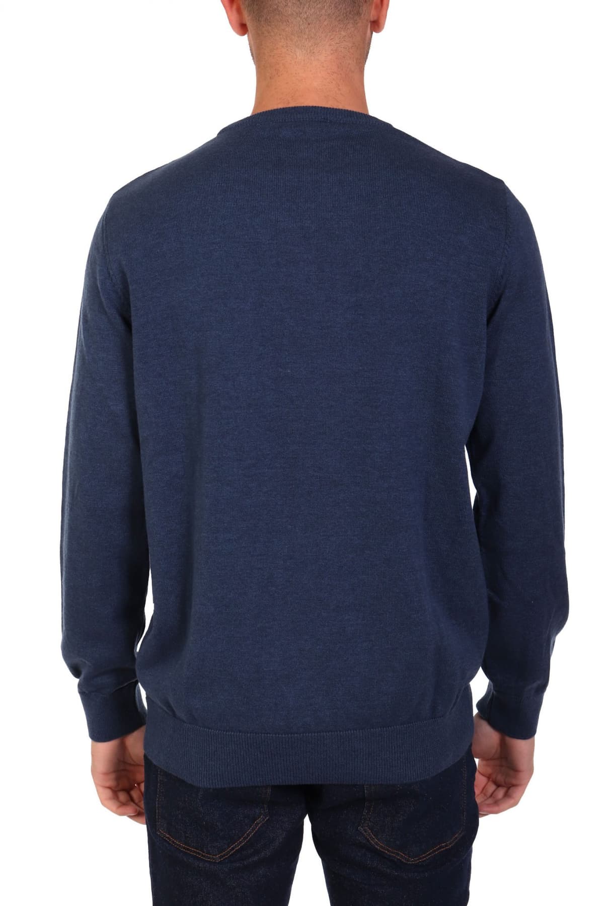 DORS ΠΛΕΚΤΟ CREWNECK LOGO ΡΑΦ ΜΠΛΕ