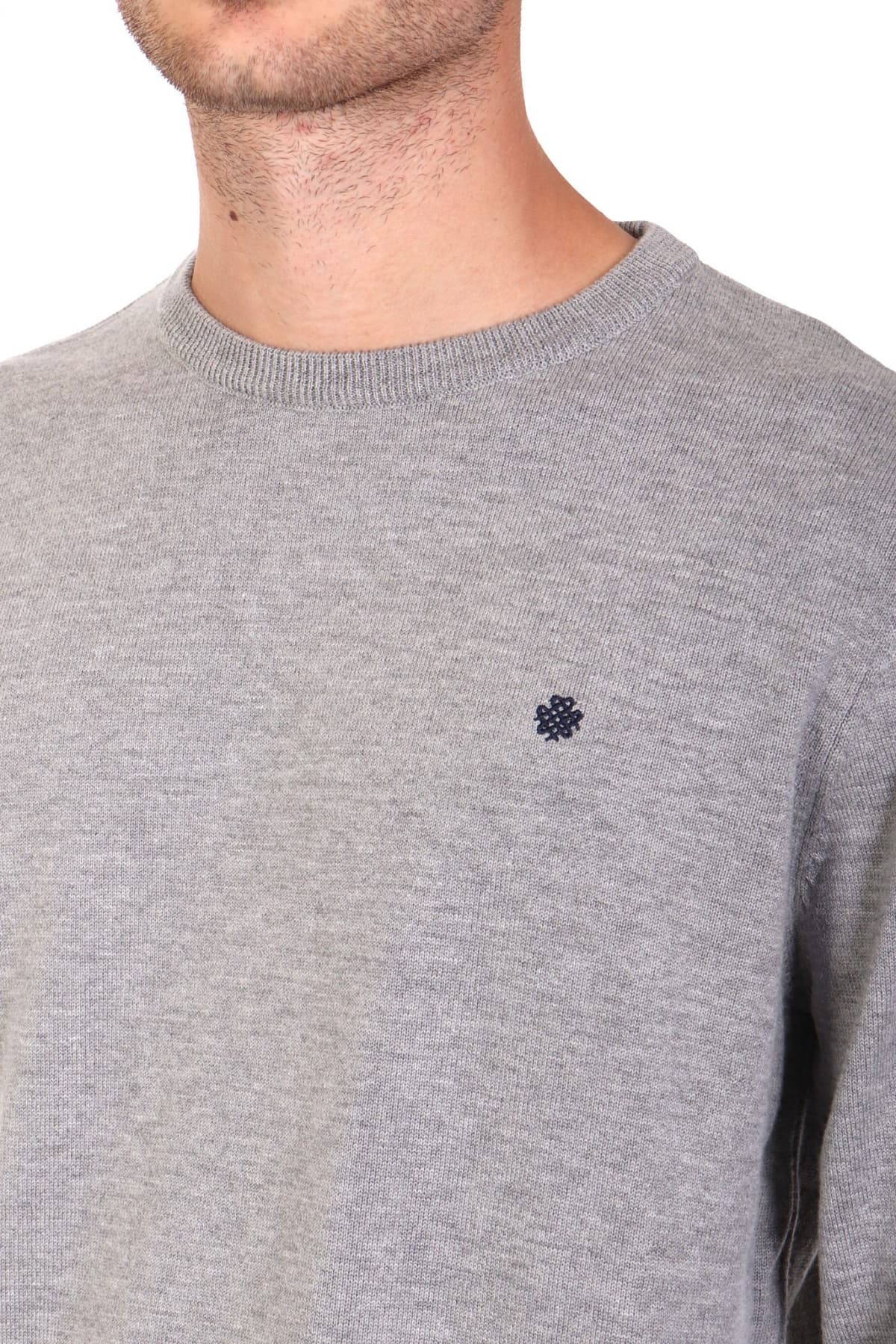 DORS ΠΛΕΚΤΟ CREWNECK LOGO ΑΧΟΙΧΤΟ ΓΚΡΙ