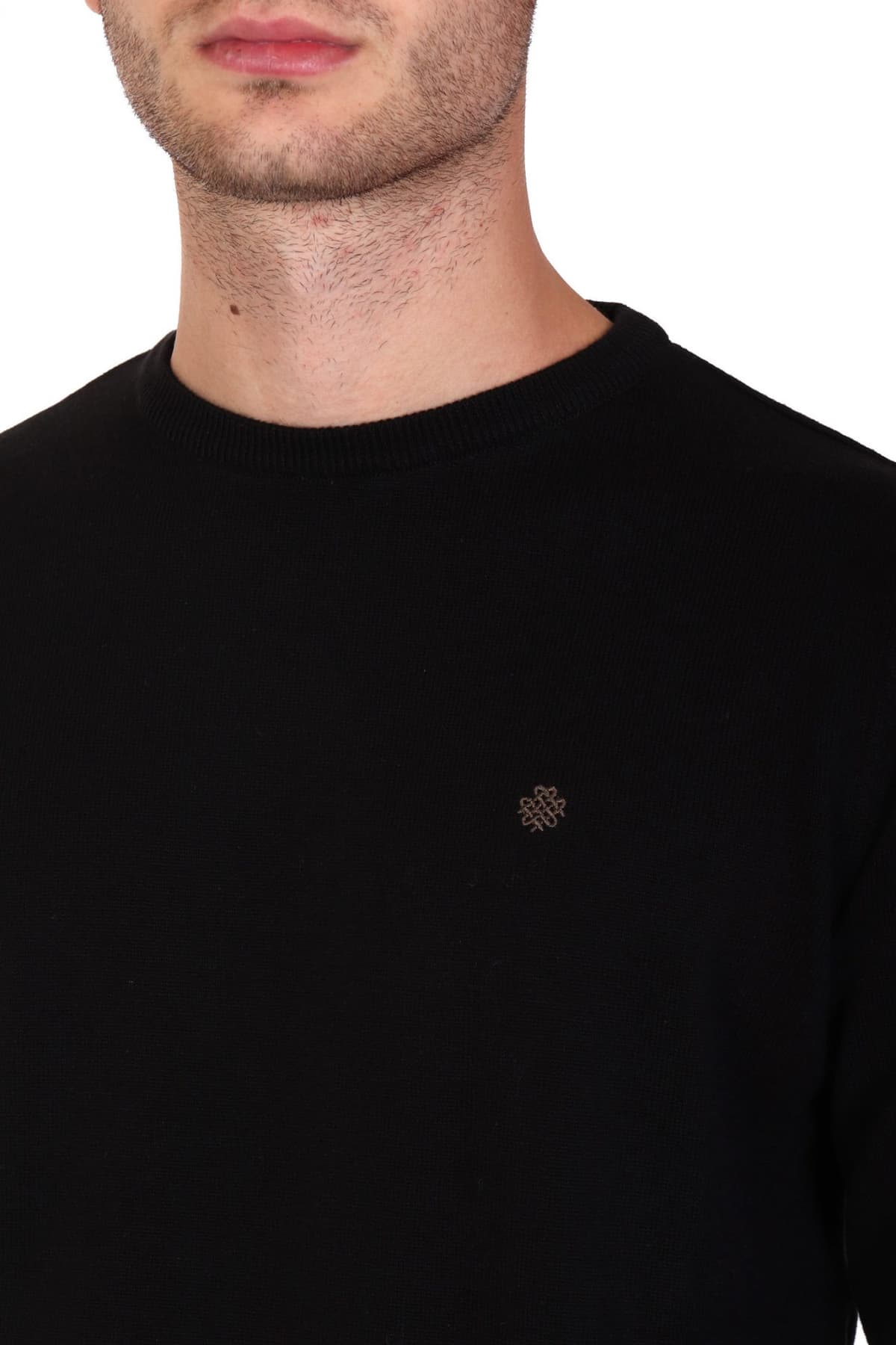 DORS ΠΛΕΚΤΟ CREWNECK LOGO ΜΑΥΡΟ