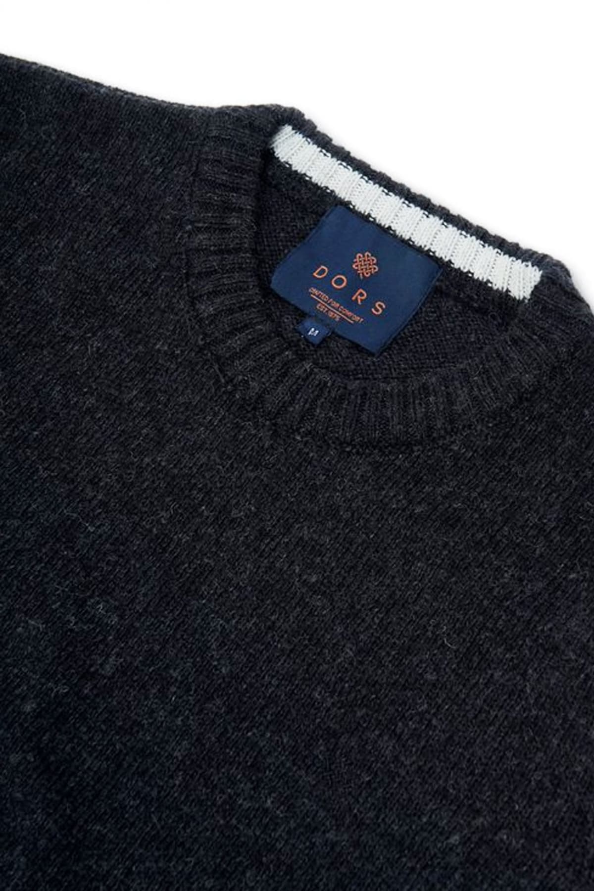 DORS ΠΛΕΚΤΟ CREWNECK LOGO ΑΝΘΡΑΚΙ