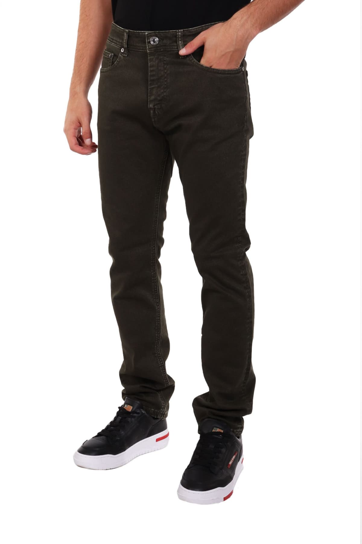 KARL LAGERFELD ΠΑΝΤΕΛΟΝΙ REGULAR FIT JEANS ΧΑΚΙ