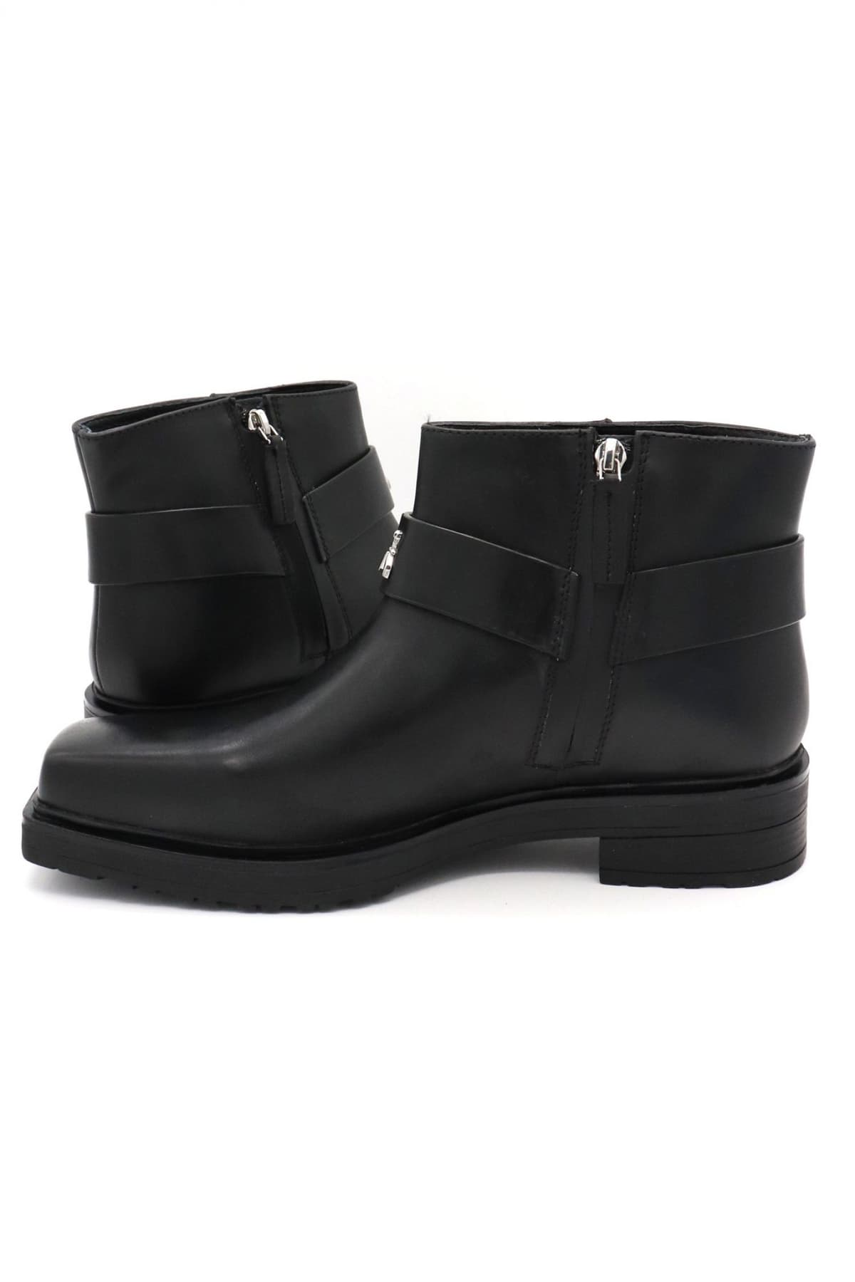 PATRIZIA PEPE ΠΑΠΟΥΤΣΙΑ ΜΠΟΤΑΚΙΑ ΦΕΡΜΟΥΑΡ LOGO ΜΑΥΡΟ