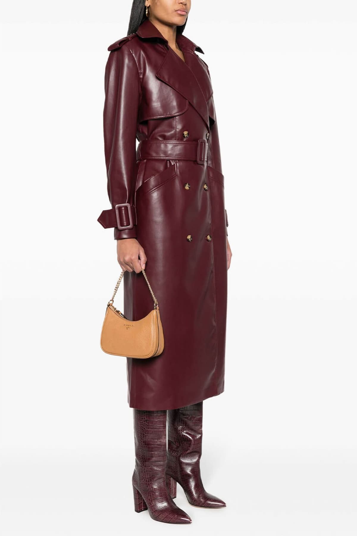 MICHAEL KORS ΤΣΑΝΤΑKI ΧΕΙΡΟΣ JET SET CHARM METAΛΛΙΚΟ LOGO ΤΑΜΠΑ