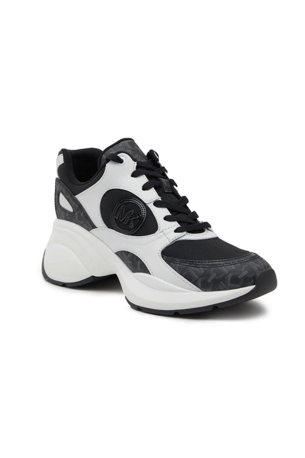 MICHAEL KORS ΠΑΠΟΥΤΣΙΑ SNEAKERS ZUMA TRAINER LOGO MAYΡΟ/ΛΕΥΚΟ