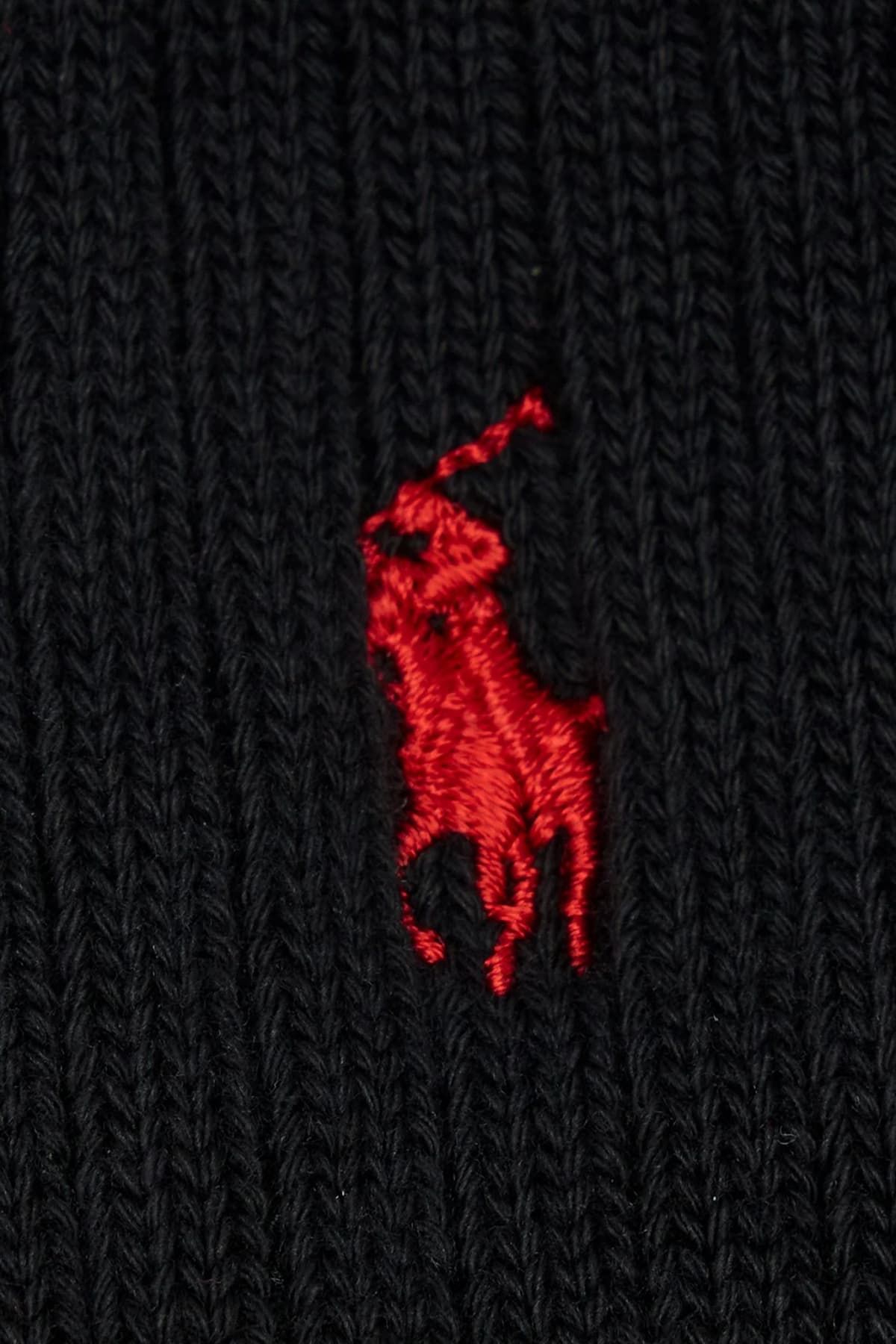 RALPH LAUREN ΚΑΛΤΣΕΣ CLASSIC CREW LOGO ΜΑΥΡΟ