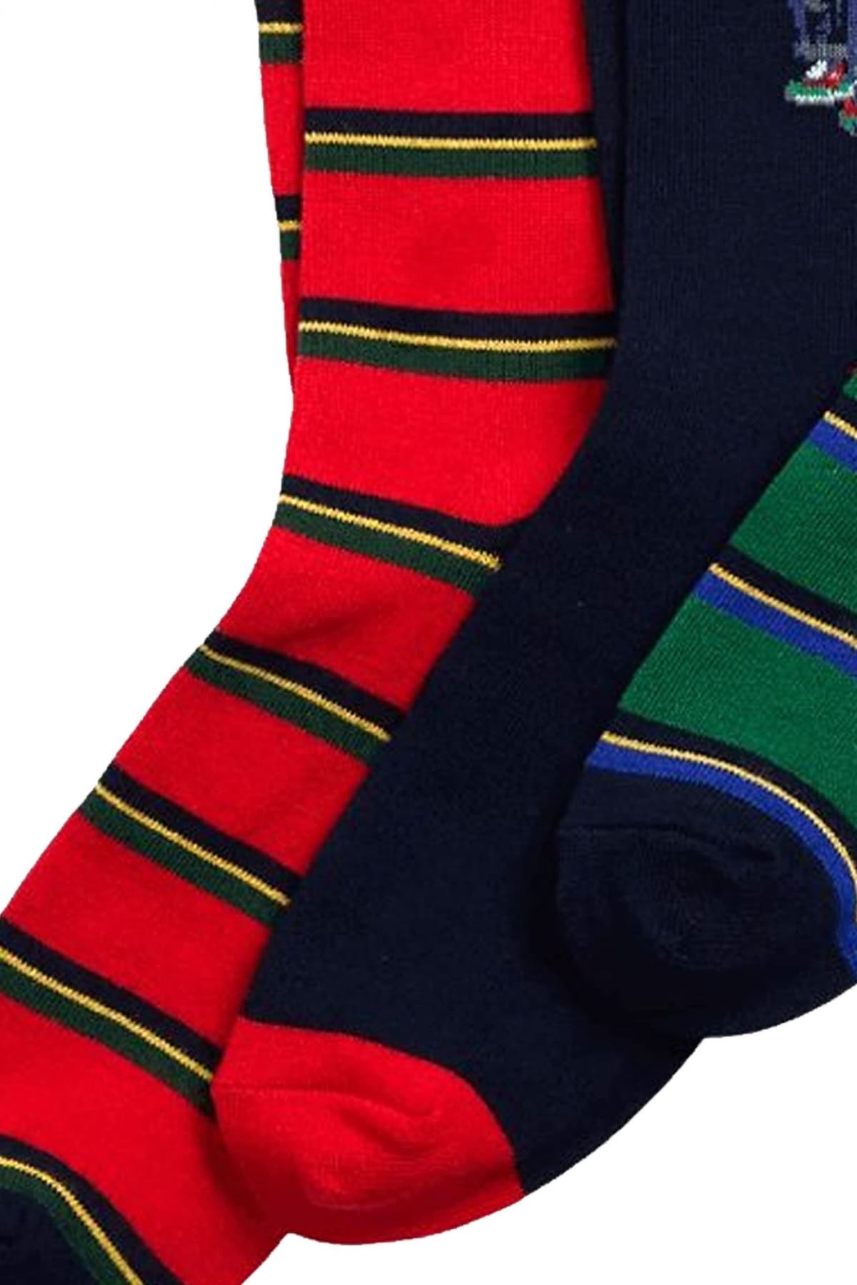 RALPH LAUREN ΚΑΛΤΣΕΣ 3 PAIRS MULTI HERITAGE BEAR GIFT BOX ΠΡΑΣΙΝΟ-ΜΠΛΕ-ΚΟΚΚΙΝΟ