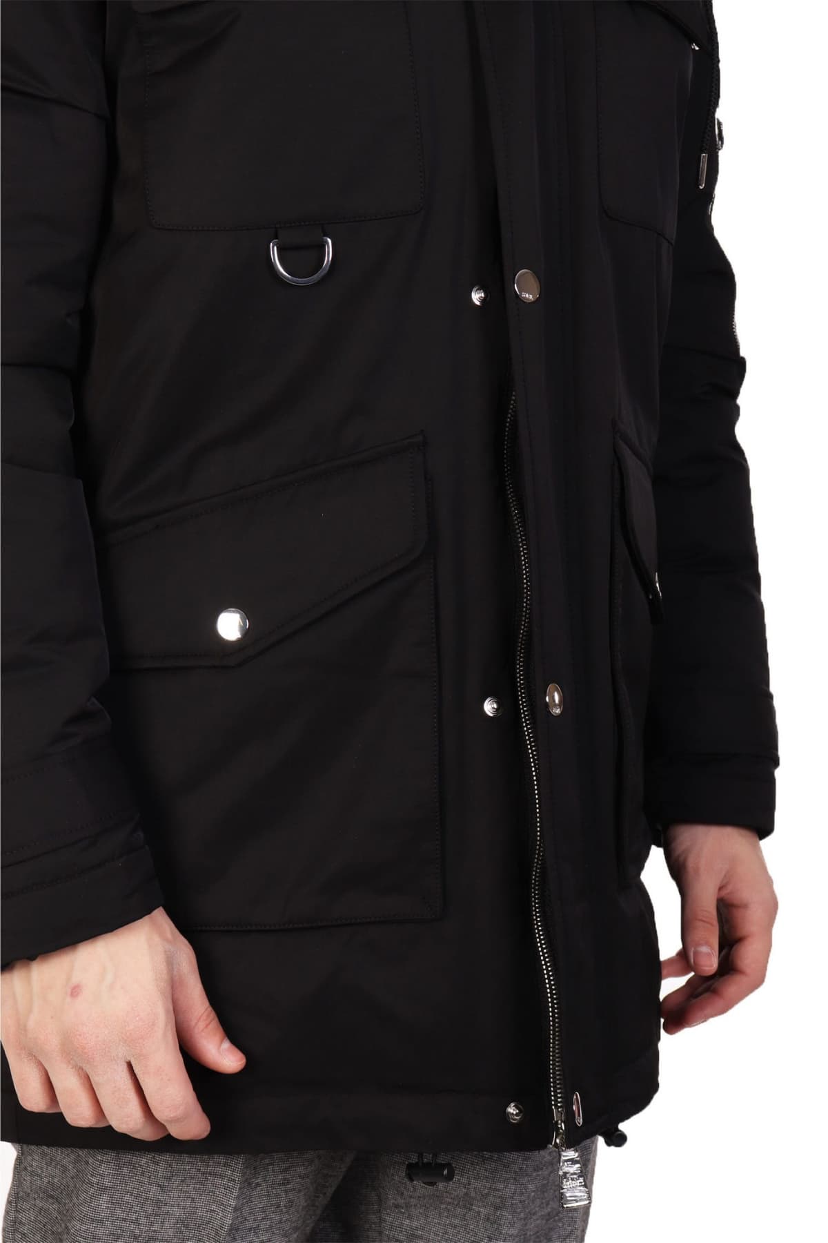 KARL LAGERFELD ΜΠΟΥΦΑΝ HOODED PARKA ΜΑΥΡΟ