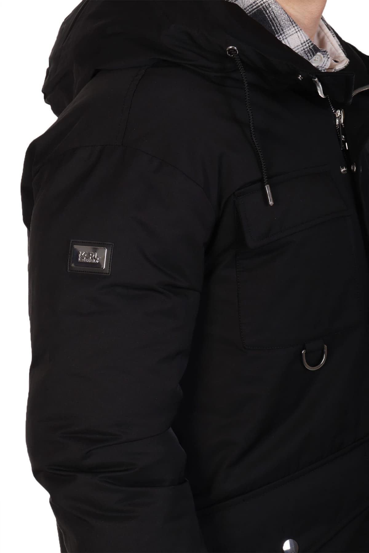 KARL LAGERFELD ΜΠΟΥΦΑΝ HOODED PARKA ΜΑΥΡΟ