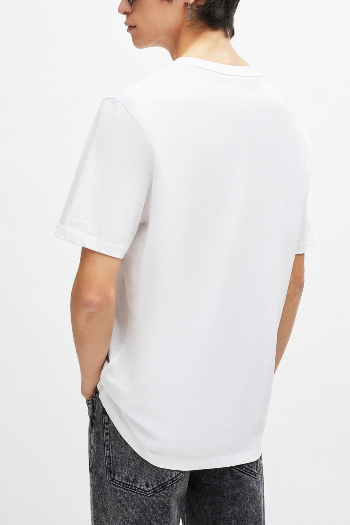 HUGO T-SHIRT DERO222 LOGO ΛΕΥΚΟ