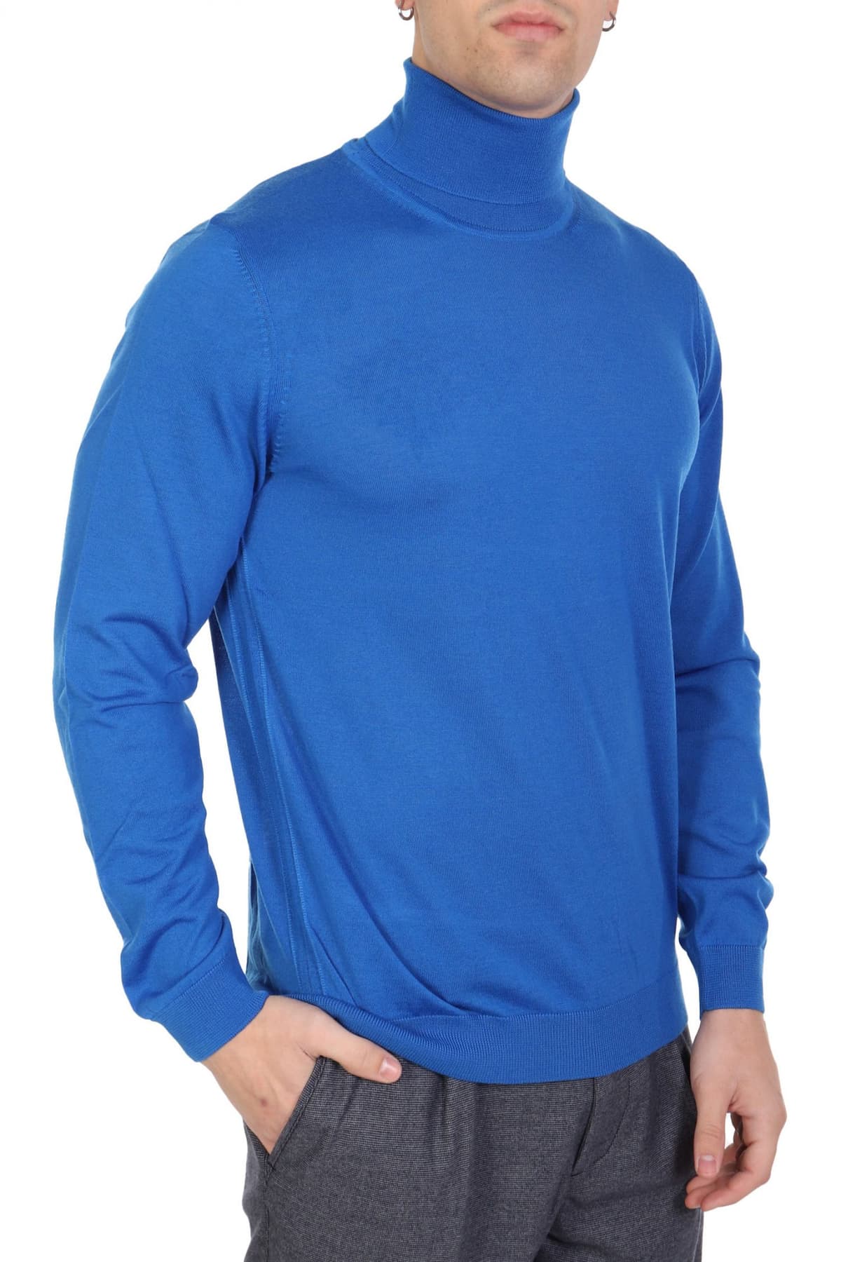 BOSS ΠΛΕΚΤΟ TURTLENECK MUSSO-P ΡΟΥΑ ΜΠΛΕ
