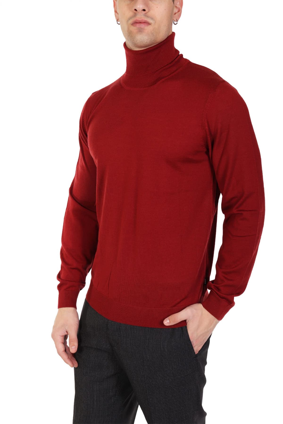 BOSS ΠΛΕΚΤΟ TURTLENECK MUSSO-P ΜΠΟΡΝΤΩ