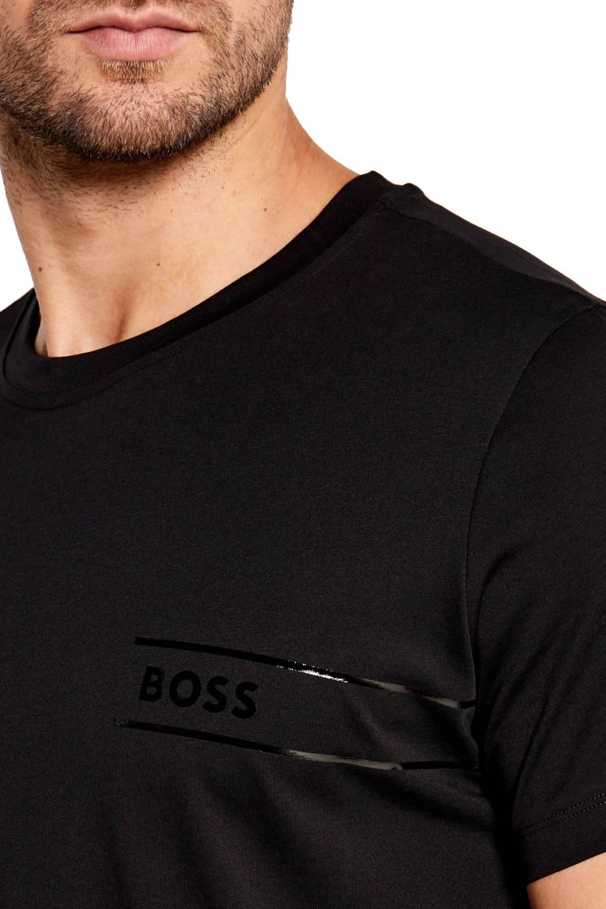 BOSS ΕΣΩΡΟΥΧΟ T-SHIRT RN CREW NECK ΜΑΥΡΟ