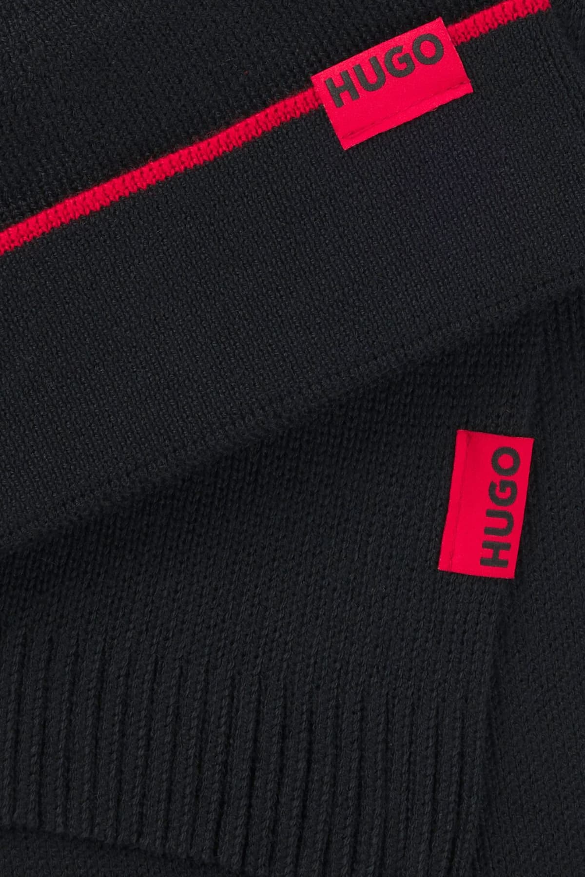 HUGO ΣΕΤ ΚΑΣΚΩΛ ΣΚΟΥΦΟΣ ZASCHEL SET LOGO ΜΑΥΡΟ