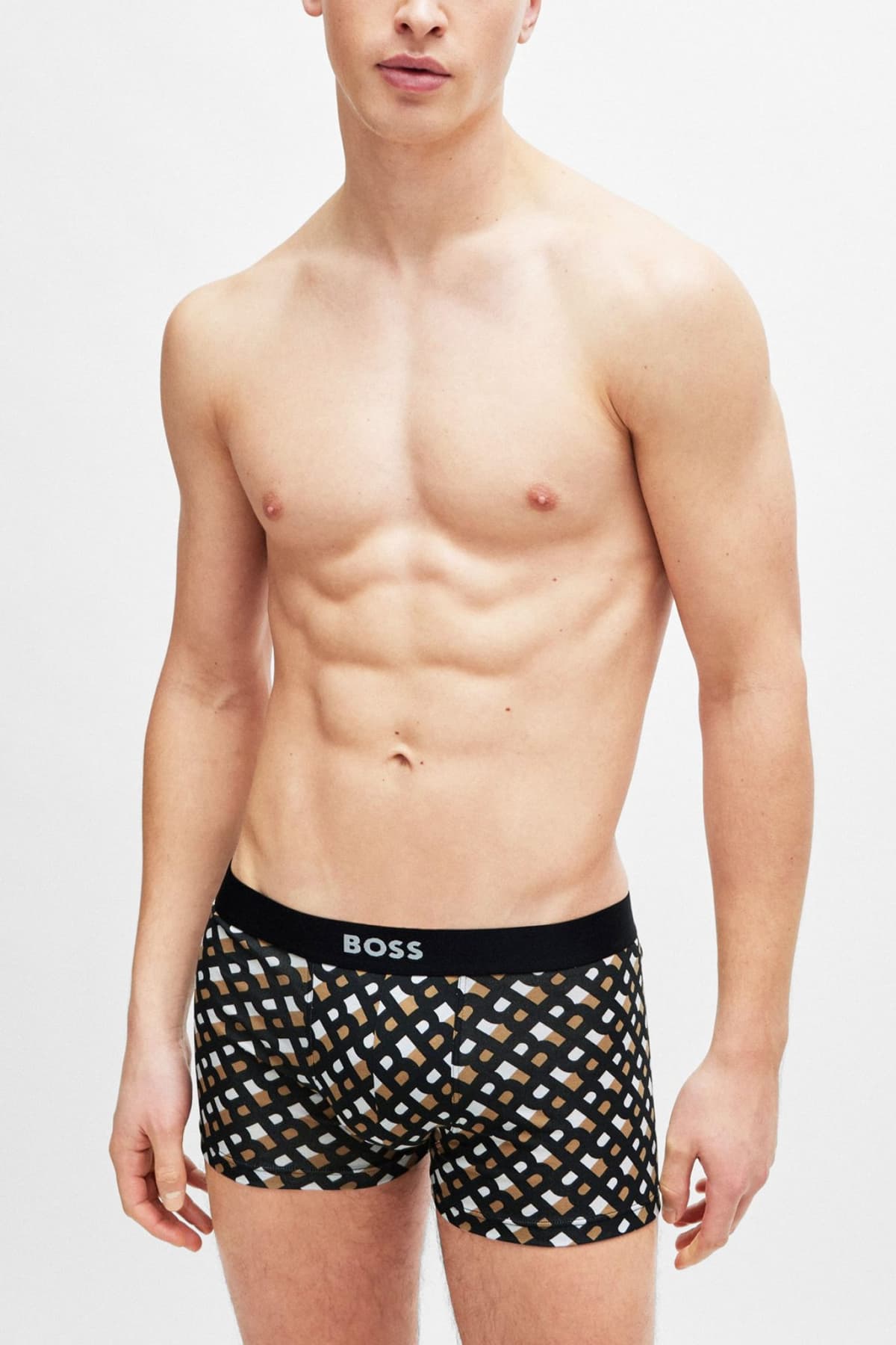 BOSS HOMEWEAR ΕΣΩΡΟΥΧΟ TRUNK 2P GIFT ΜΑΥΡΟ-ΜΠΕΖ-ΛΕΥΚΟ