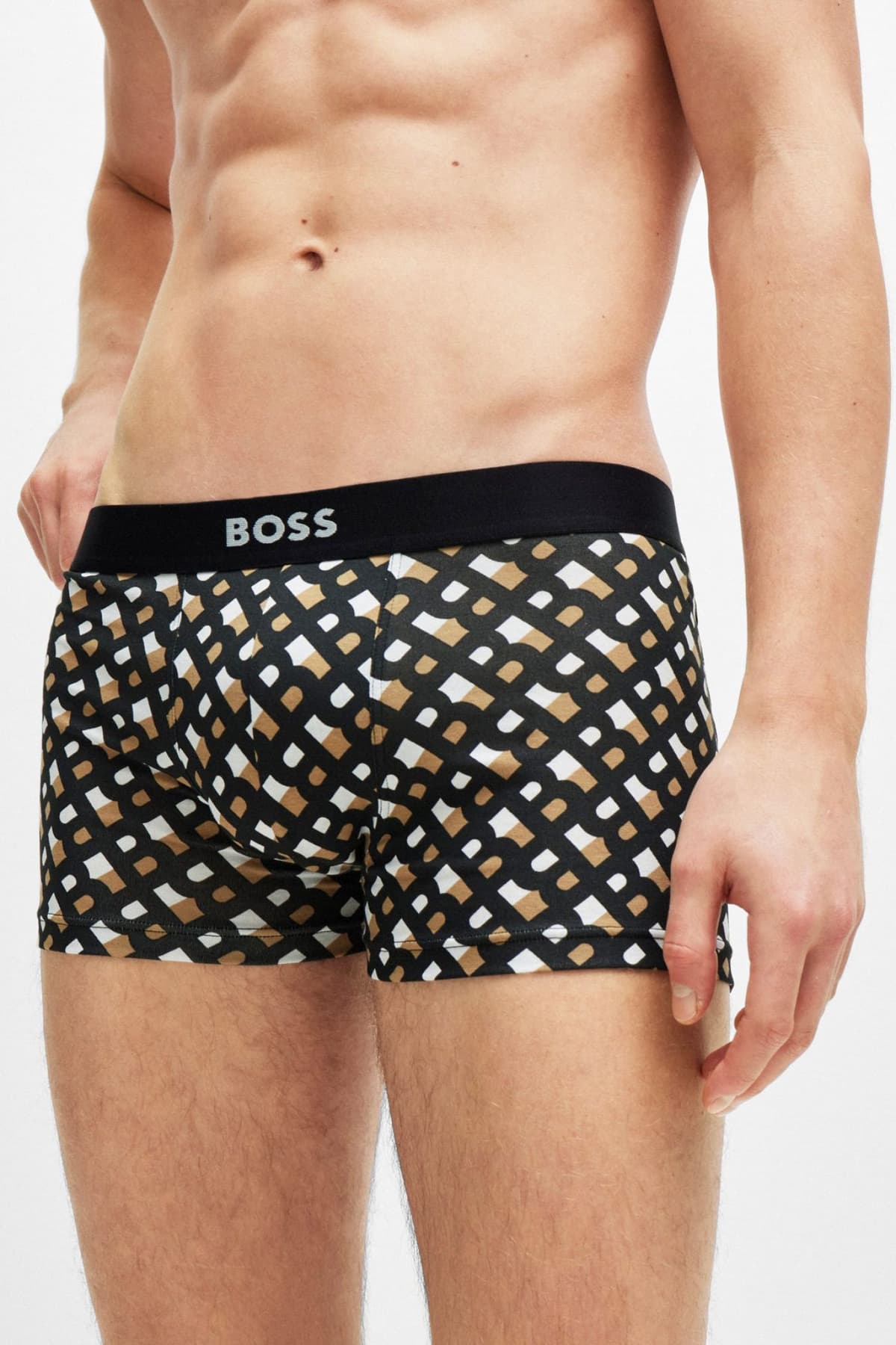 BOSS HOMEWEAR ΕΣΩΡΟΥΧΟ TRUNK 2P GIFT ΜΑΥΡΟ-ΜΠΕΖ-ΛΕΥΚΟ