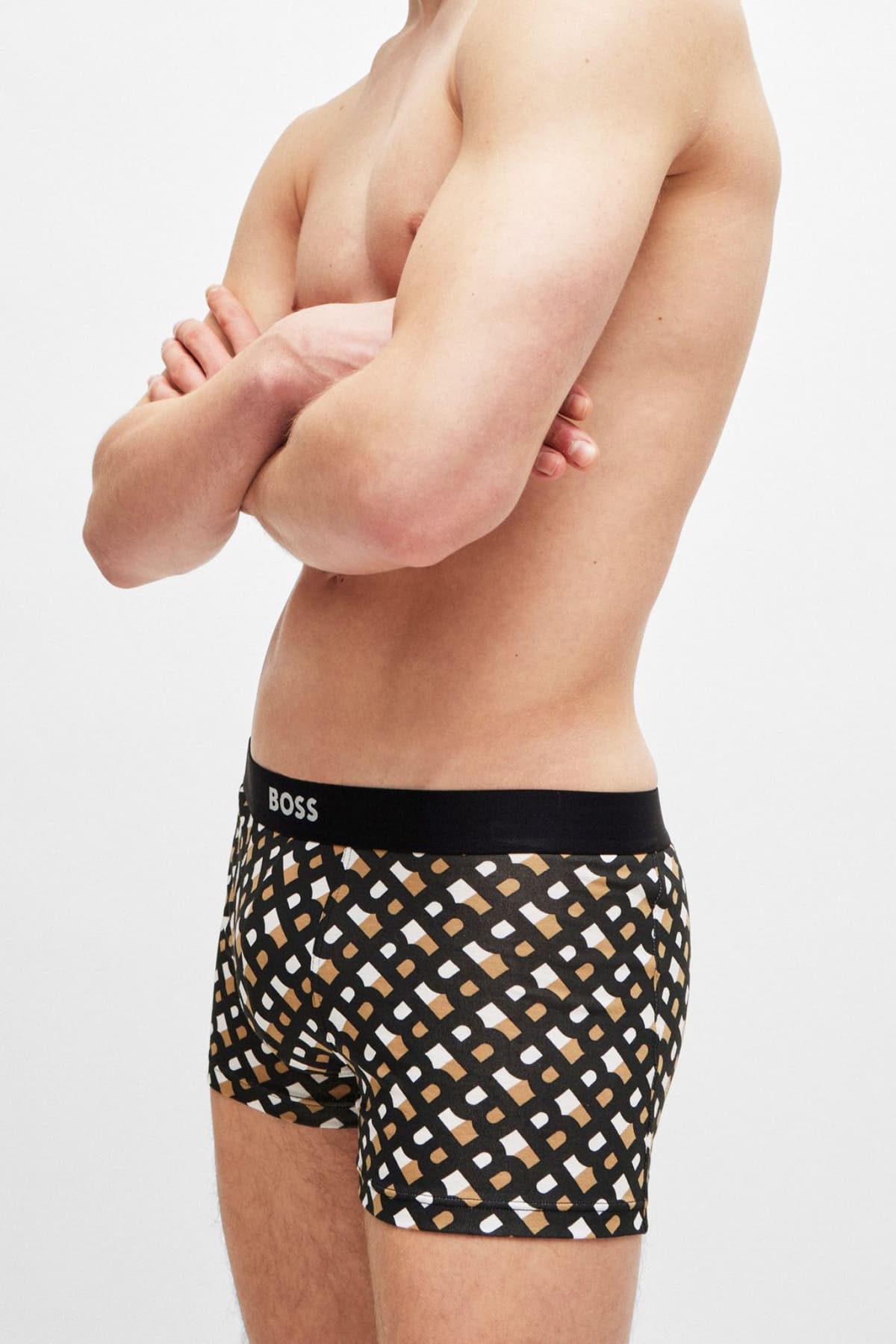 BOSS HOMEWEAR ΕΣΩΡΟΥΧΟ TRUNK 2P GIFT ΜΑΥΡΟ-ΜΠΕΖ-ΛΕΥΚΟ