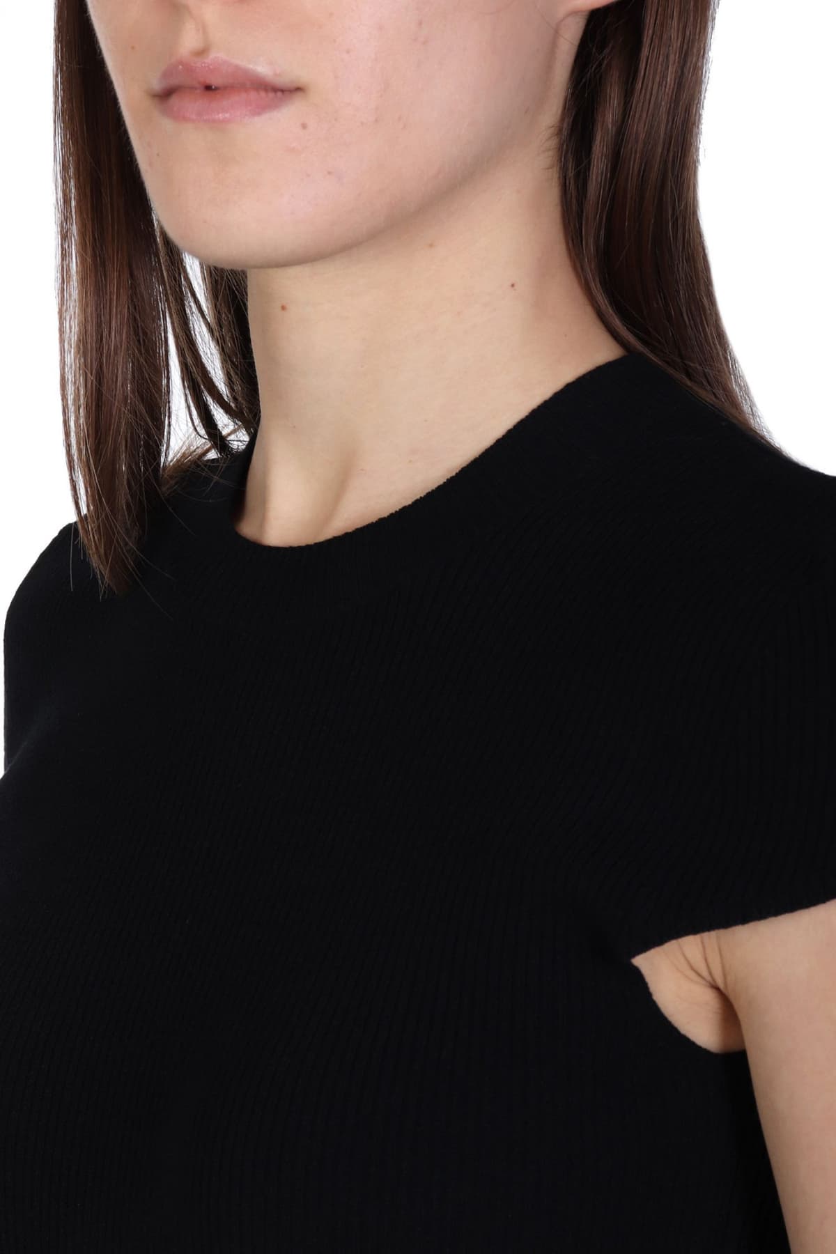 HUGO BLUE ΠΛΕΚΤΟ SUCCORE_B T-SHIRT RIB LOGO ΛΑΣΤΙΧΟ ΜΑΥΡΟ