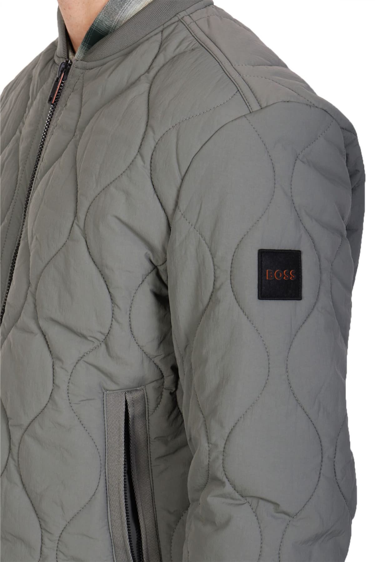 BOSS CAUAL ΜΠΟΥΦΑΝ ΦΟΥΣΚΩΤΟ BOMBER ΚΑΠΙΤΟΝΕ OSTRONG ΓΚΡΙ-ΧΑΚΙ