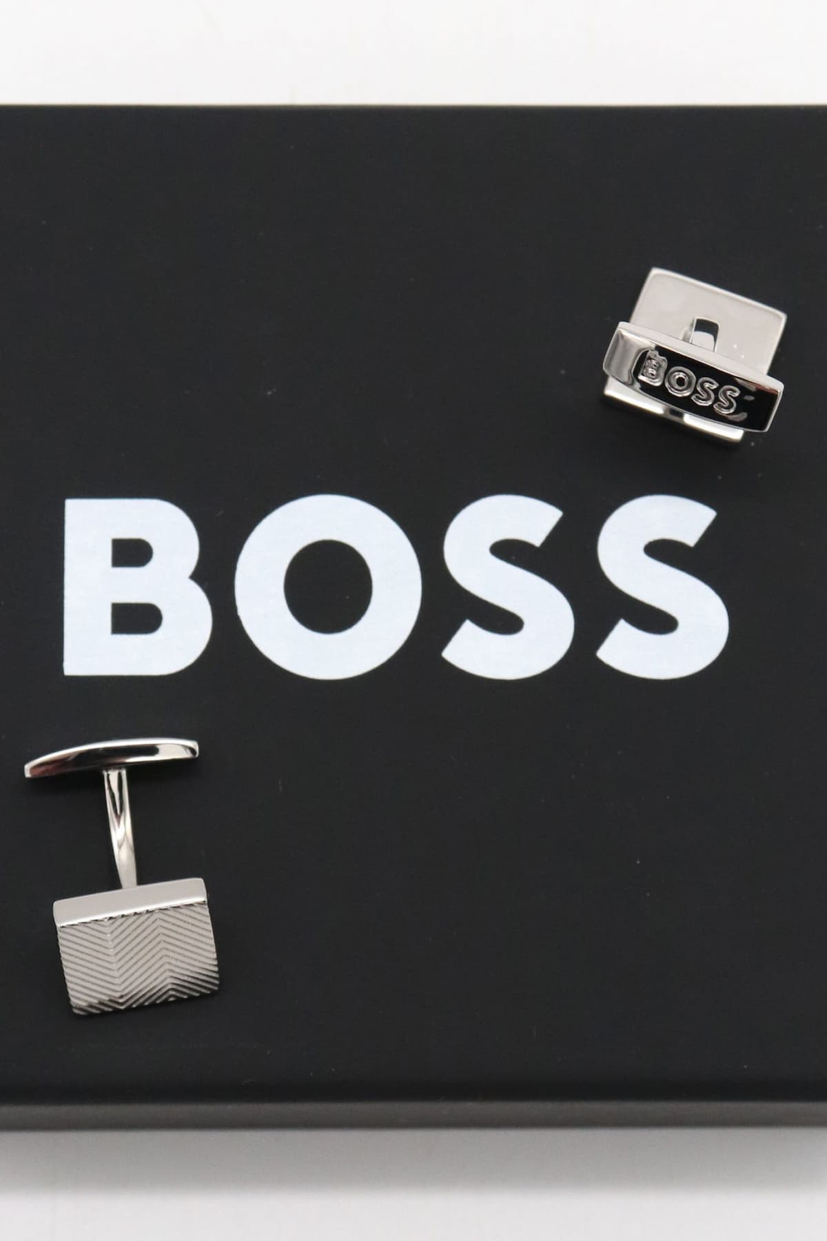 BOSS ΜΑΝΙΚΕΤΟΚΟΥΜΠΟ CLASSIC PATTERN CUF ΑΣΗΜΙ