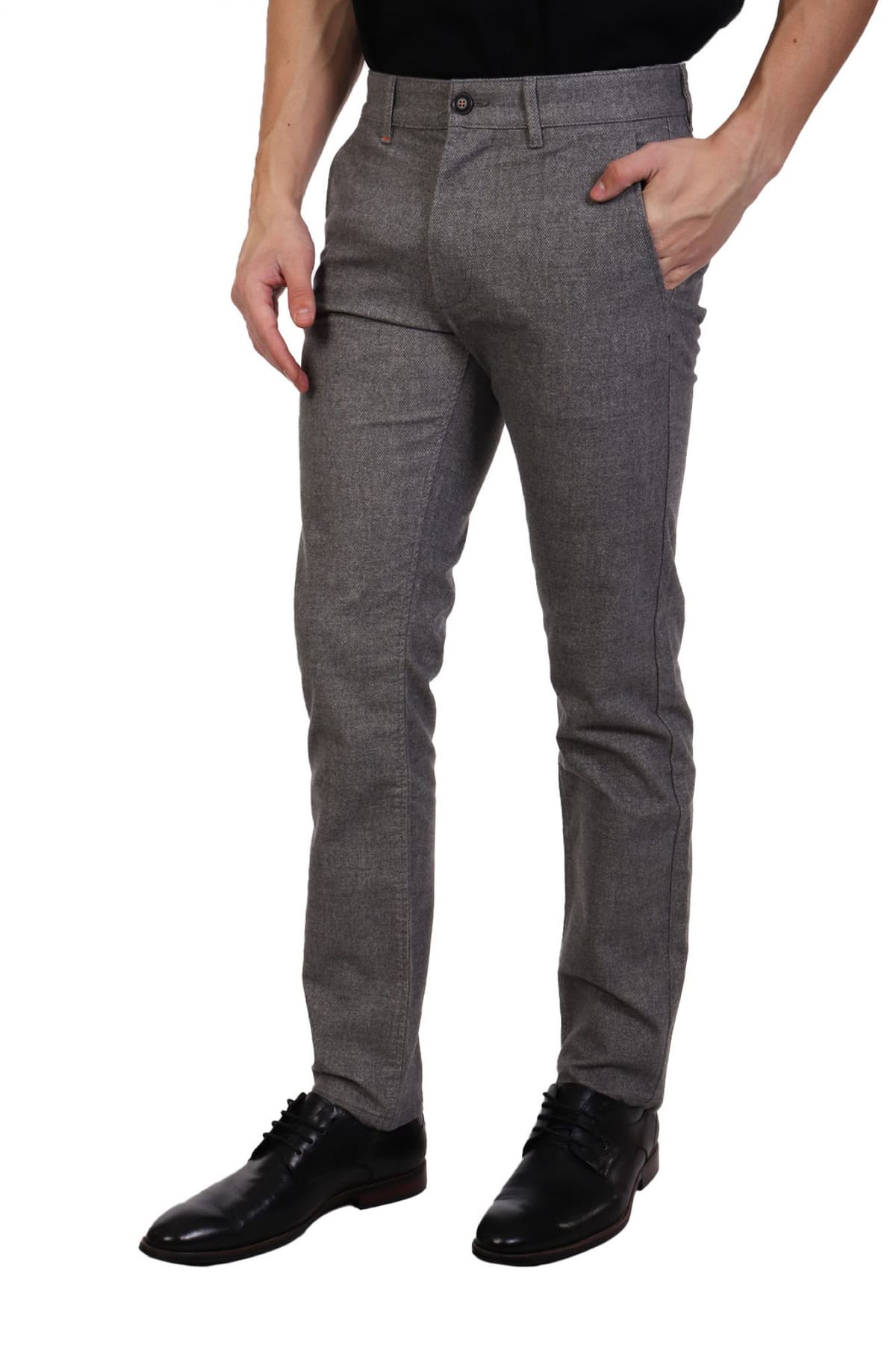 BOSS CASUAL ΠΑΝΤΕΛΟΝΙ CHINO SLIM FIT CHINO SLIM ΓΚΡΙ