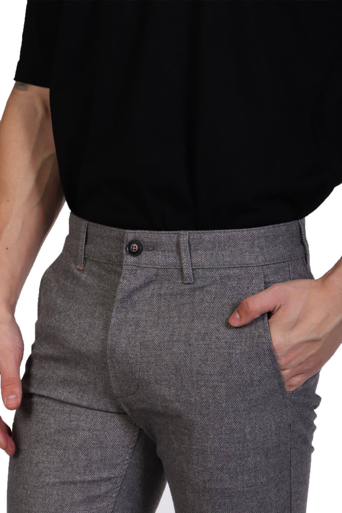 BOSS CASUAL ΠΑΝΤΕΛΟΝΙ CHINO SLIM FIT CHINO SLIM ΓΚΡΙ