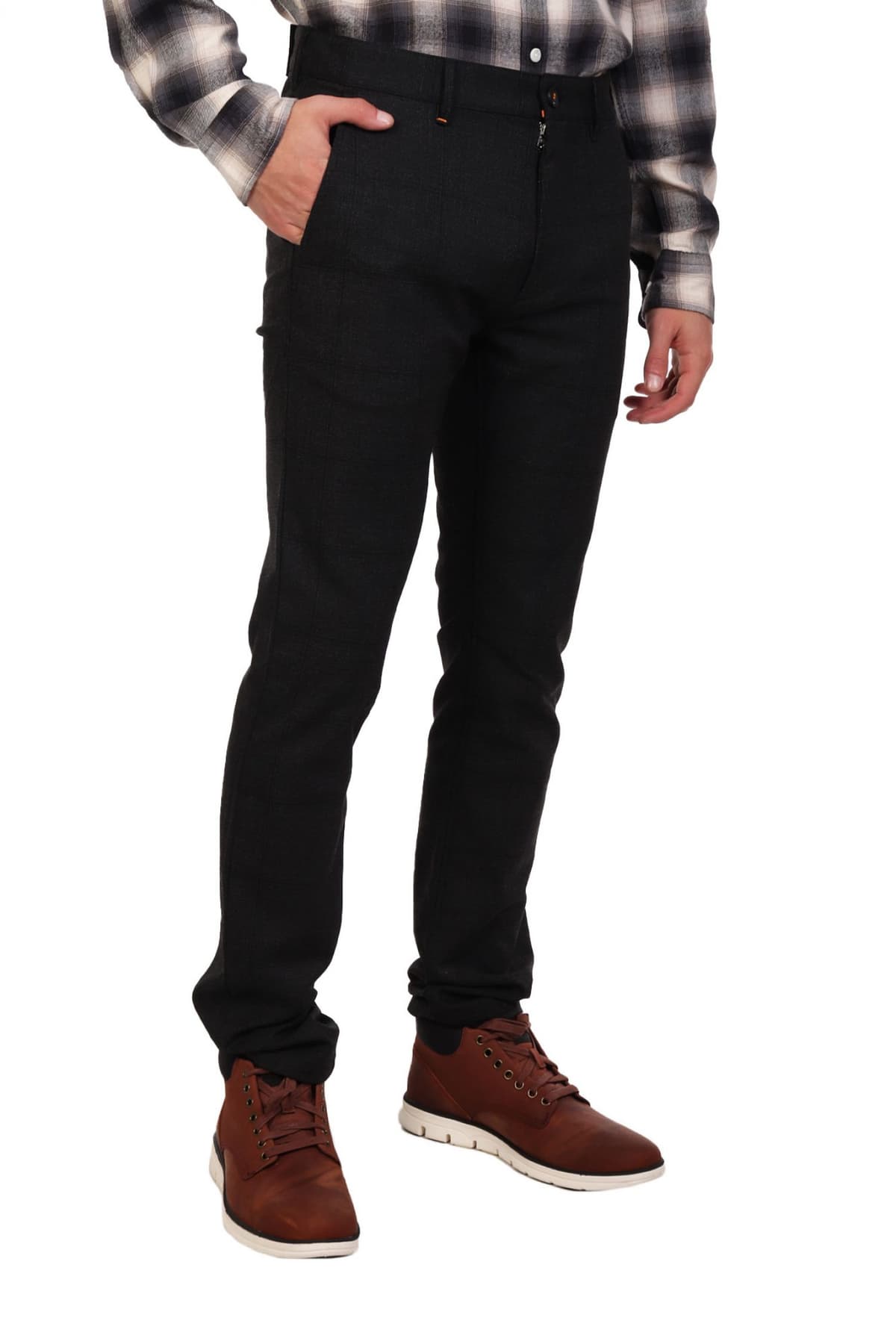 BOSS CASUAL ΠΑΝΤΕΛΟΝΙ ΚΑΡΩ CHINO SLIM FIT CHINO SLIM ΑΝΘΡΑΚΙ