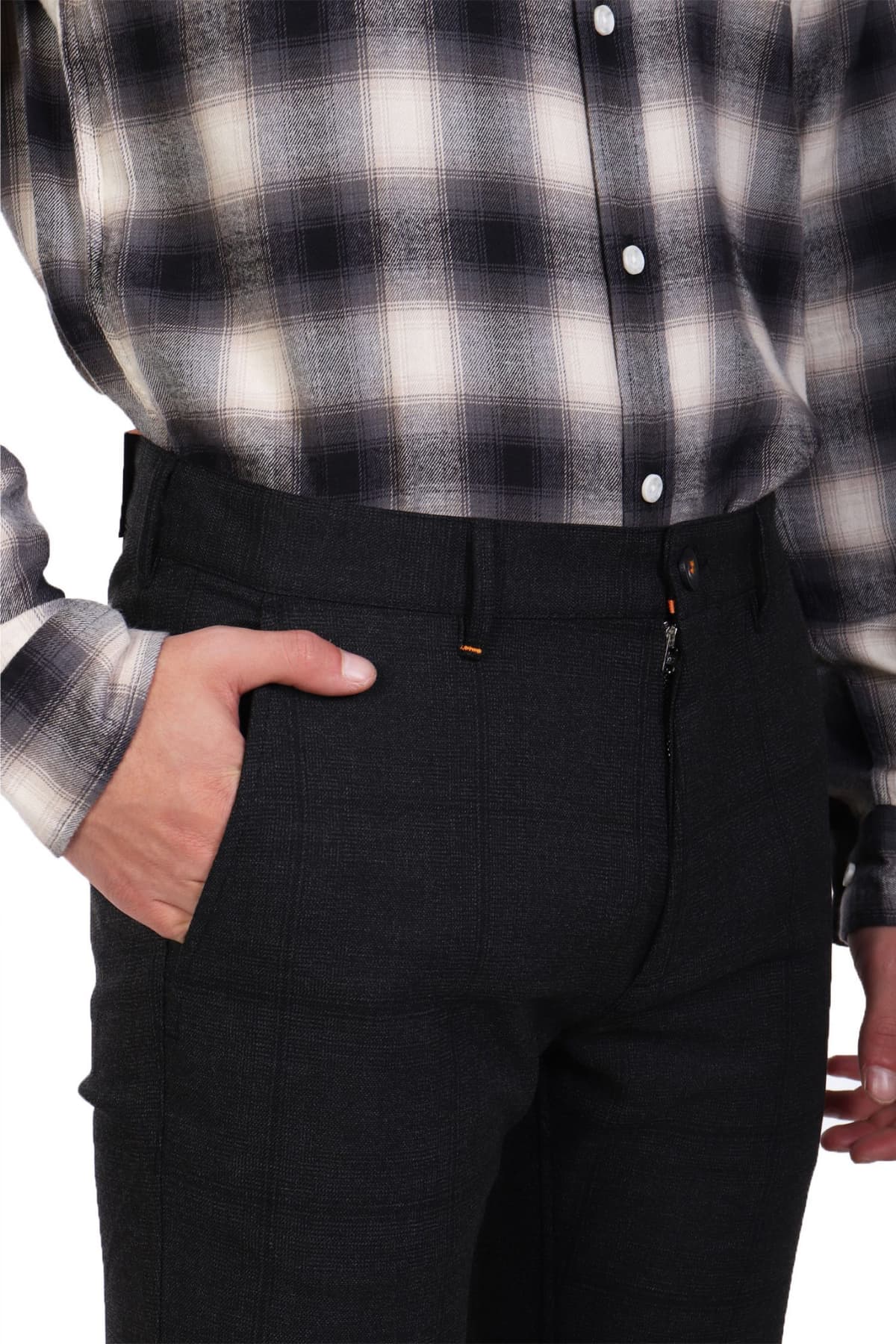 BOSS CASUAL ΠΑΝΤΕΛΟΝΙ ΚΑΡΩ CHINO SLIM FIT CHINO SLIM ΑΝΘΡΑΚΙ