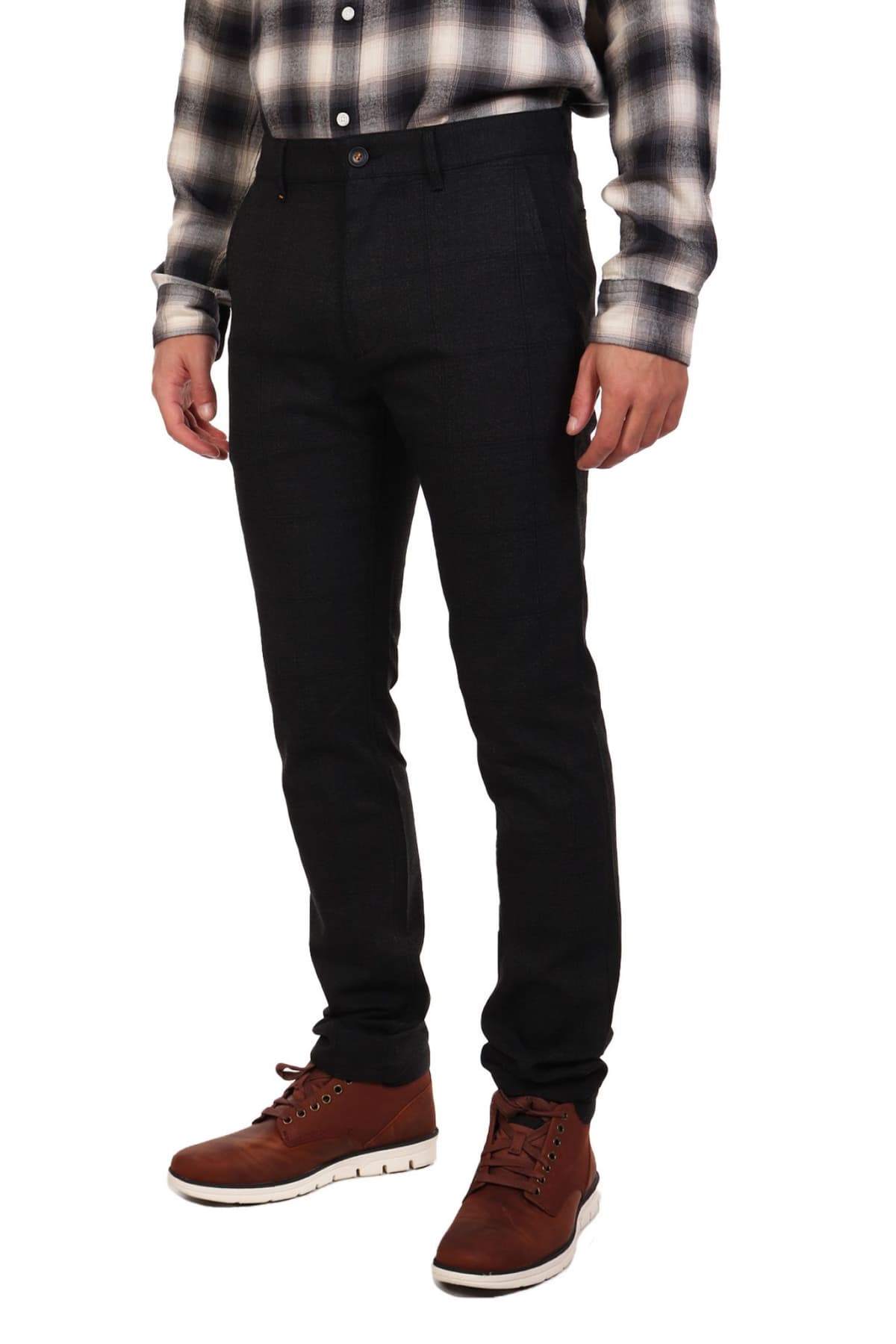 BOSS CASUAL ΠΑΝΤΕΛΟΝΙ ΚΑΡΩ CHINO SLIM FIT CHINO SLIM ΑΝΘΡΑΚΙ