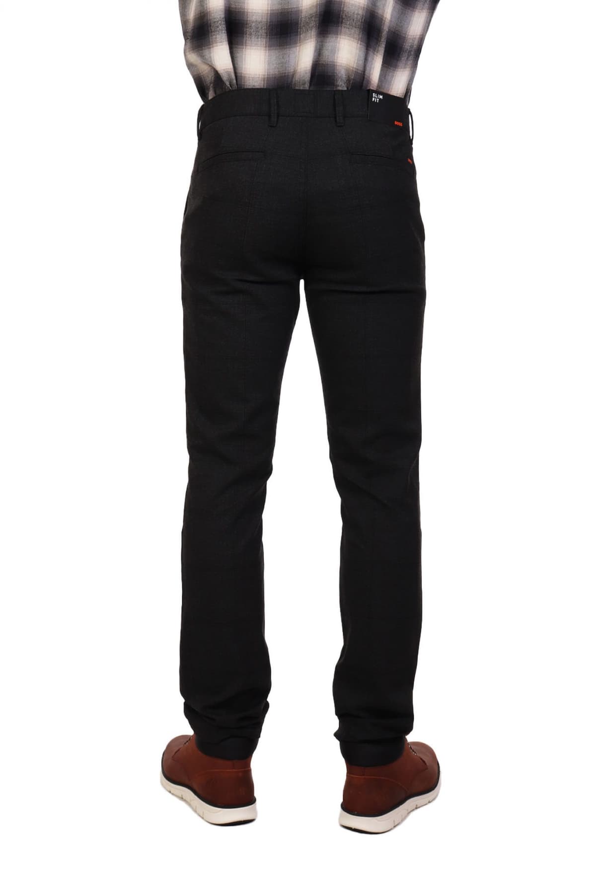 BOSS CASUAL ΠΑΝΤΕΛΟΝΙ ΚΑΡΩ CHINO SLIM FIT CHINO SLIM ΑΝΘΡΑΚΙ