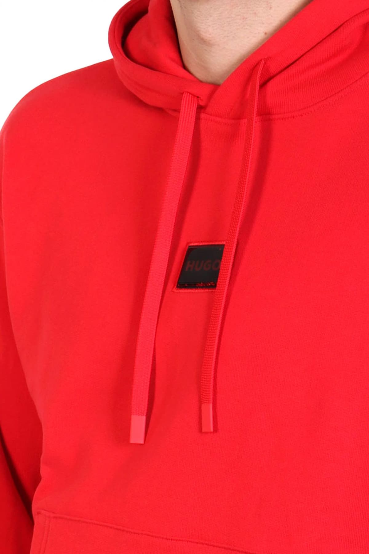 HUGO ΦΟΥΤΕΡ HOODIE DUGOJELLOW LOGO ΚΟΚΚΙΝΟ