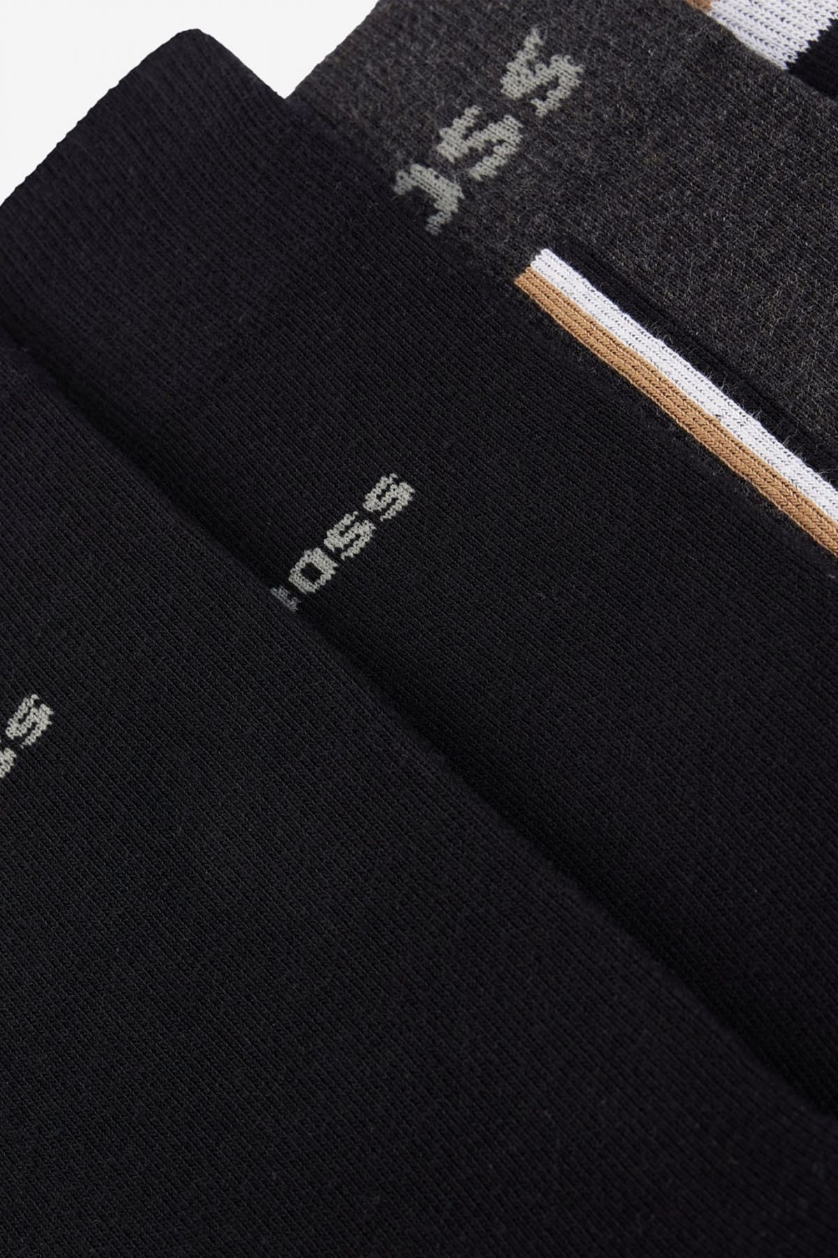 BOSS ΚΑΛΤΣΕΣ 4P RS GIFT ICONIC CC ΜΑΥΡΟ-ΓΚΡΙ