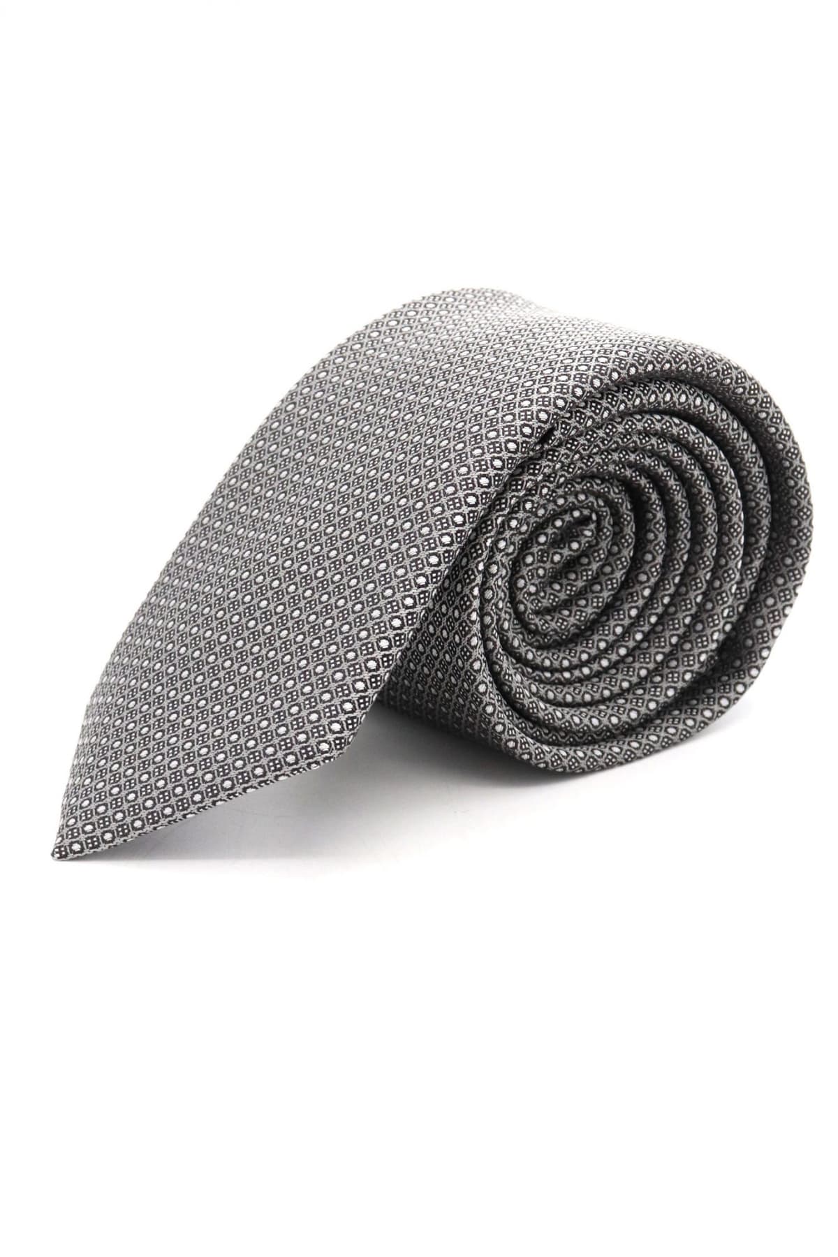 BOSS ΓΡΑΒΑΤΑ H-TIE 7.5CM ΜΙΚΡΟΣΧΕΔΙΟ ΓΚΡΙ