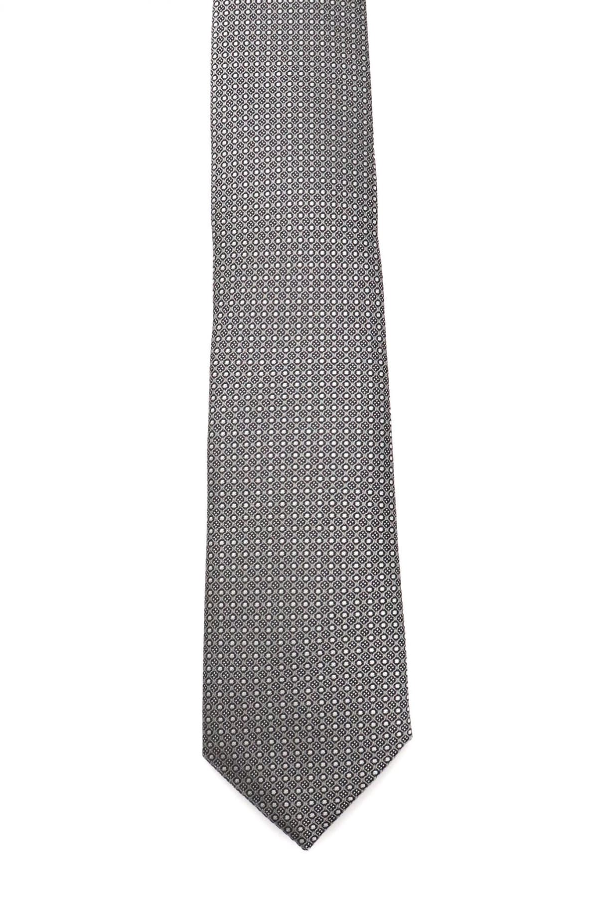 BOSS ΓΡΑΒΑΤΑ H-TIE 7.5CM ΜΙΚΡΟΣΧΕΔΙΟ ΓΚΡΙ