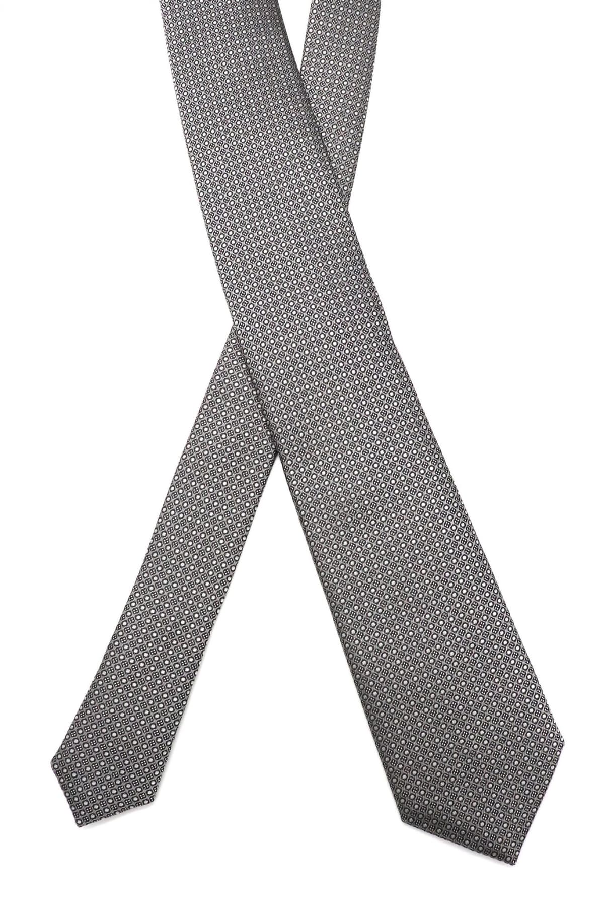 BOSS ΓΡΑΒΑΤΑ H-TIE 7.5CM ΜΙΚΡΟΣΧΕΔΙΟ ΓΚΡΙ