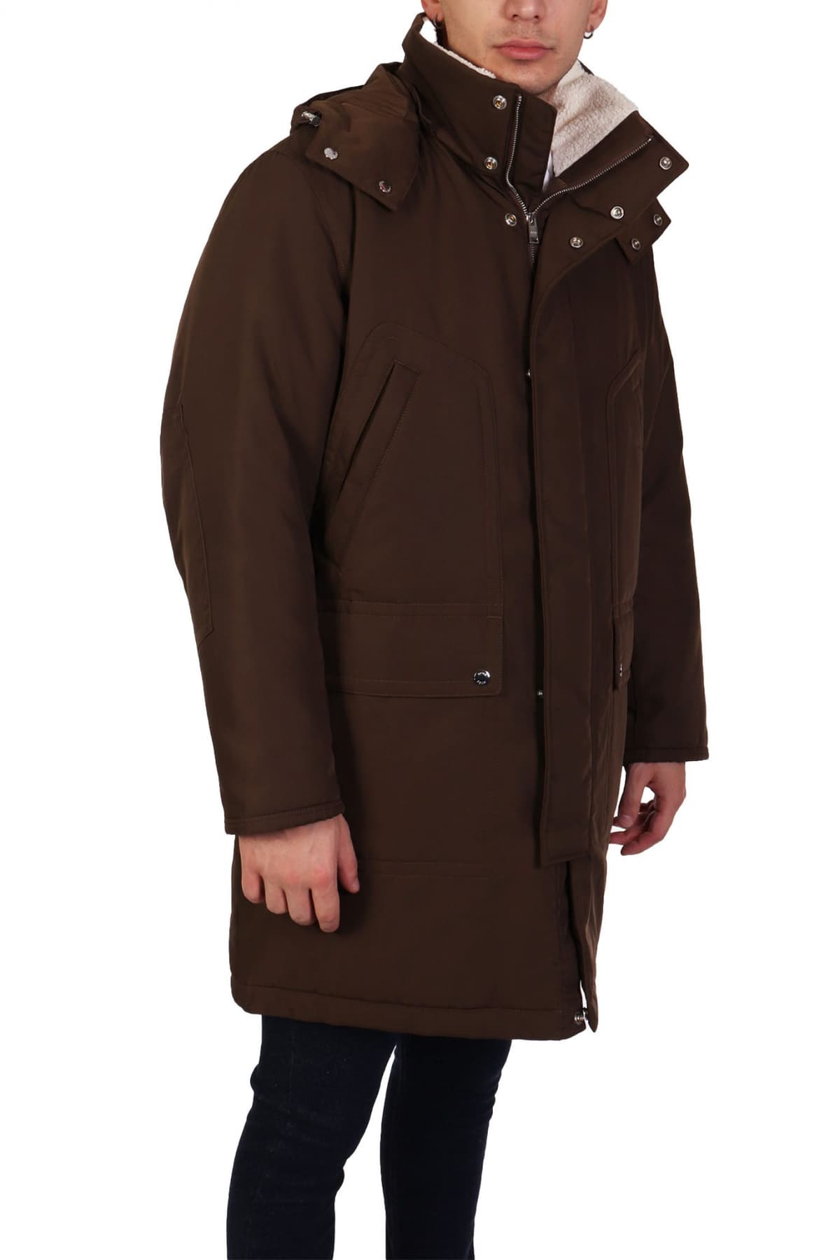 BOSS ΜΠΟΥΦΑΝ JACKET ΑΠΟΣΠΩΜΕΝΗ ΚΟΥΚΟΥΛΑ H-COYAN ΧΑΚΙ