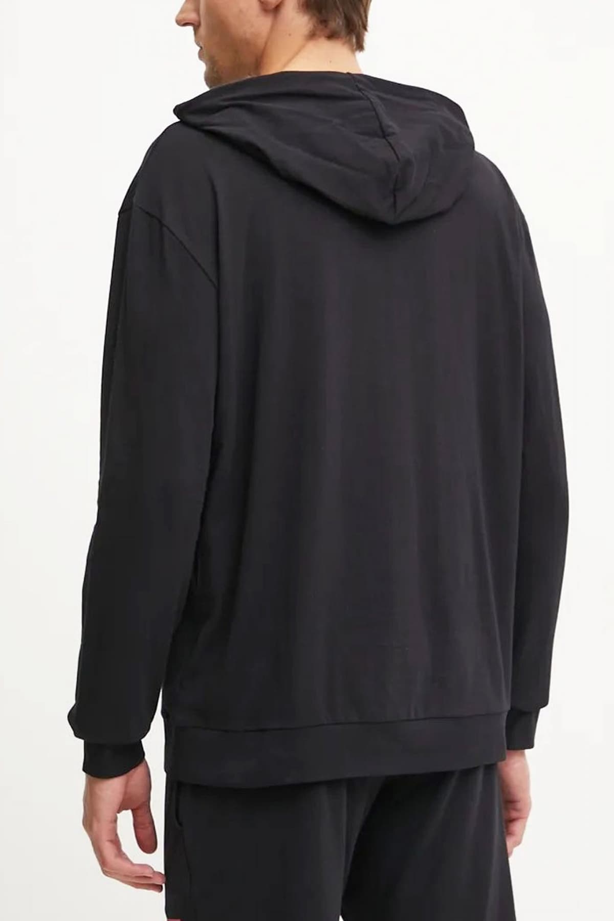 HUGO BODYWEAR T-SHIRT LAZE HOODIE LOGO ΜΑΥΡΟ