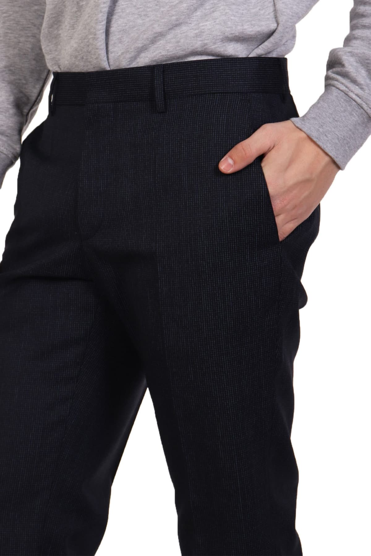 BOSS ΠΑΝΤΕΛΟΝΙ CHINO ΜΙΚΡΟΣΧΕΔΙΟ SLIM FIT H-GENIUS-MM-214 ΜΠΛΕ